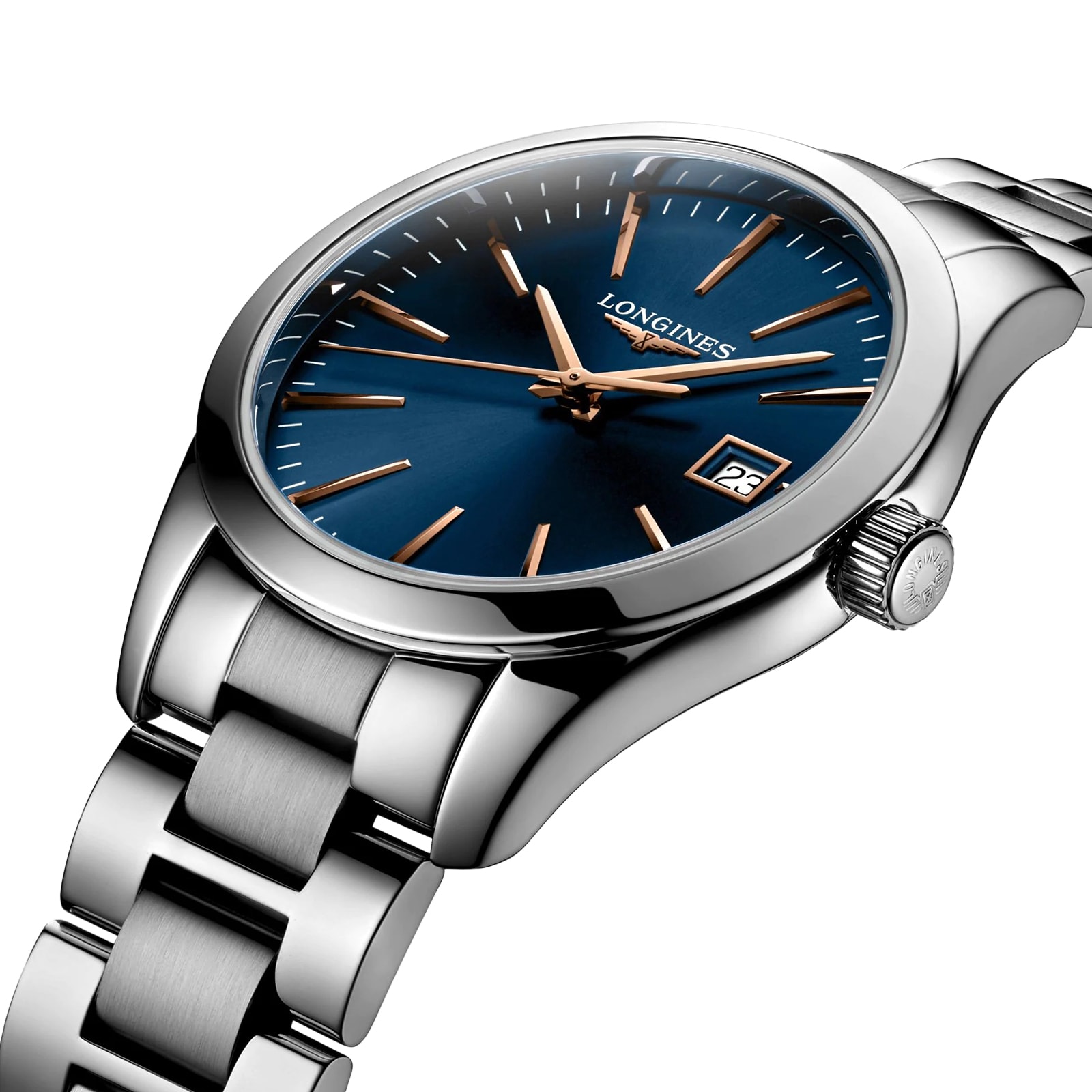 Replica Longines Conquest Classic 34mm Ladies details Blue L23864926
