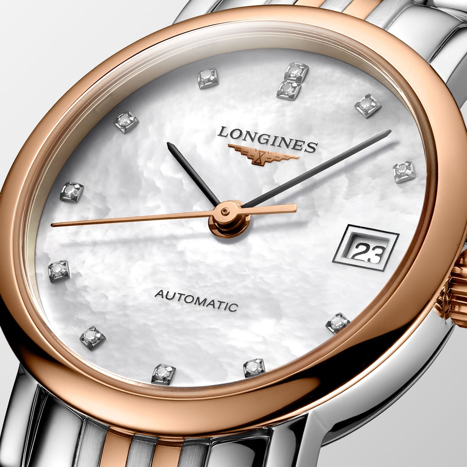 Replica Longines Elegant 25.5mm Diamond Automatic Ladies details L43095877 2 Replica Longines Elegant 25.5mm Diamond Automatic Ladies details L43095877