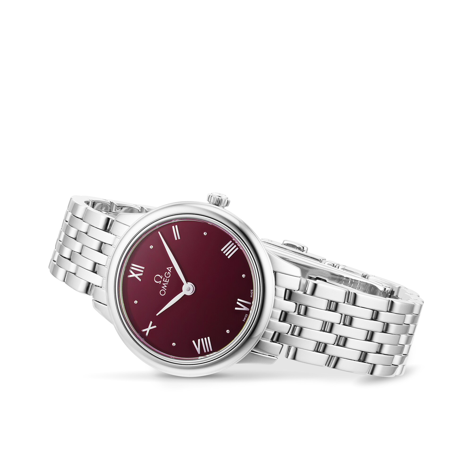 Replica Omega De Ville Prestige Quartz 27.5mm Ladies details Red O43410286011001
