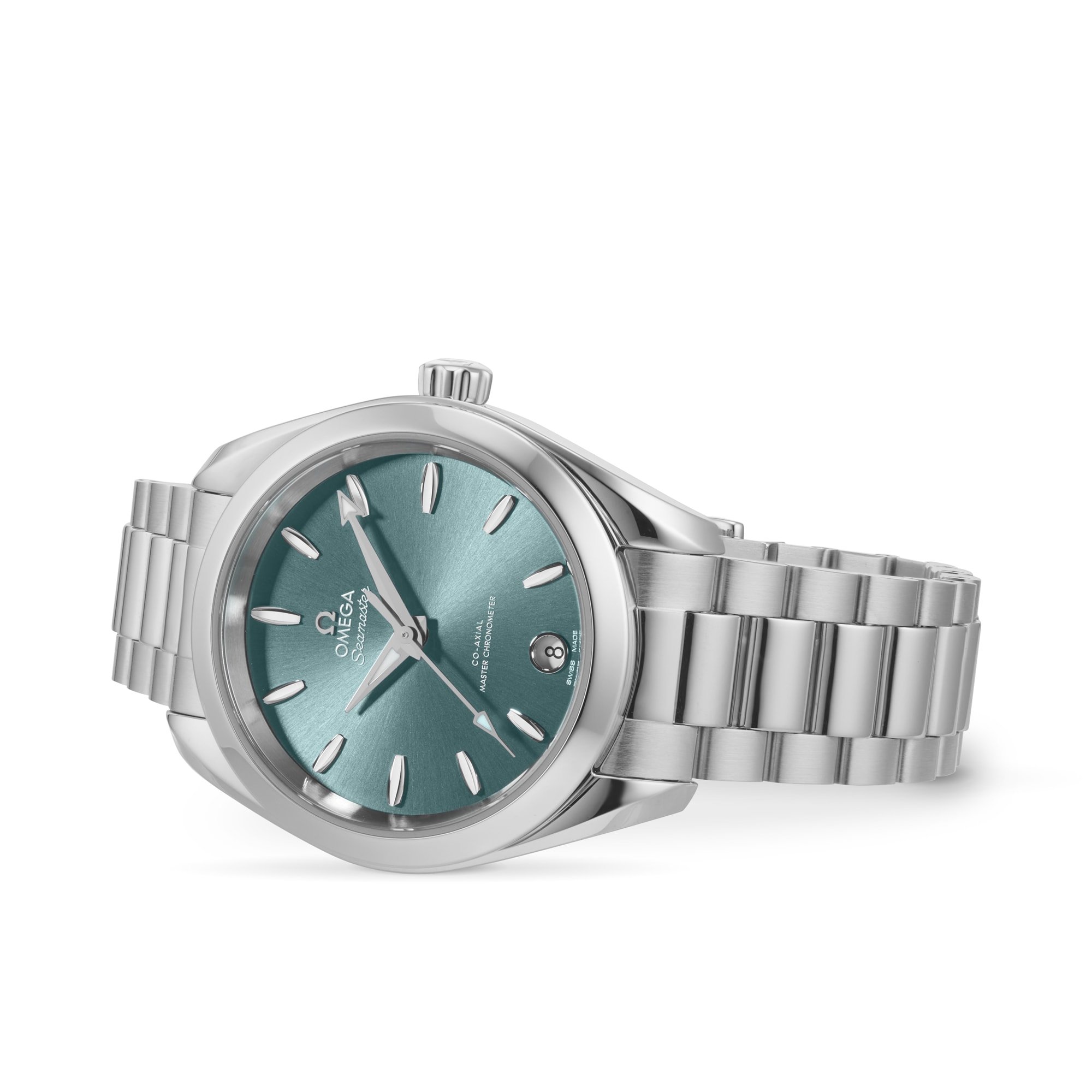 Replica Omega Seamaster Aqua Terra 150m Co-Axial Master Chronometer 34mm Ladies details Green O22010342010001