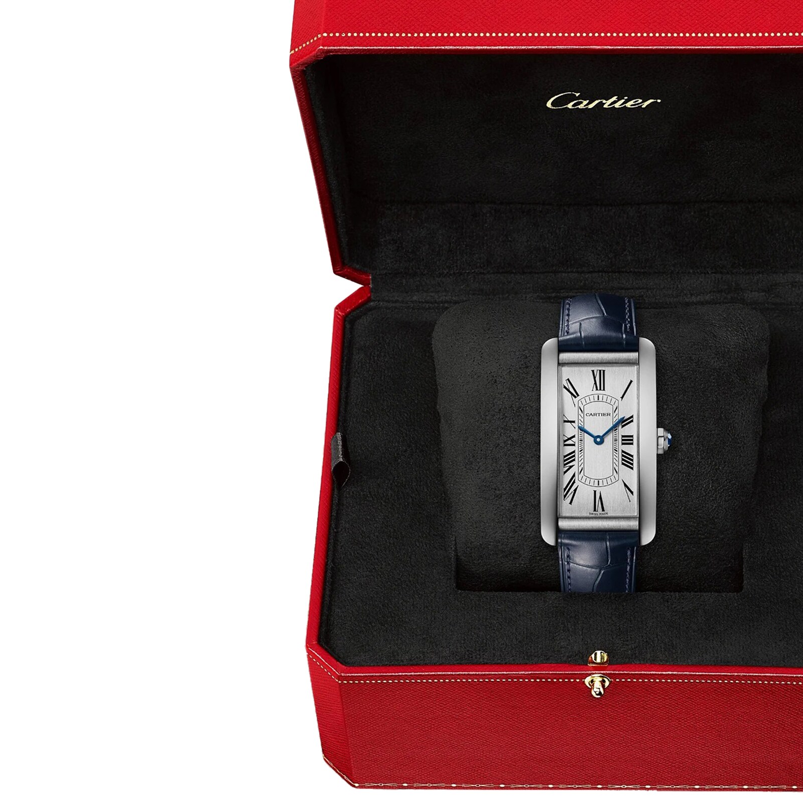 Replica Cartier Tank Americaine details Large Model Automatic Movement Steel Leather WSTA0083 2 Replica Cartier Tank Americaine details Large Model Automatic Movement Steel Leather WSTA0083