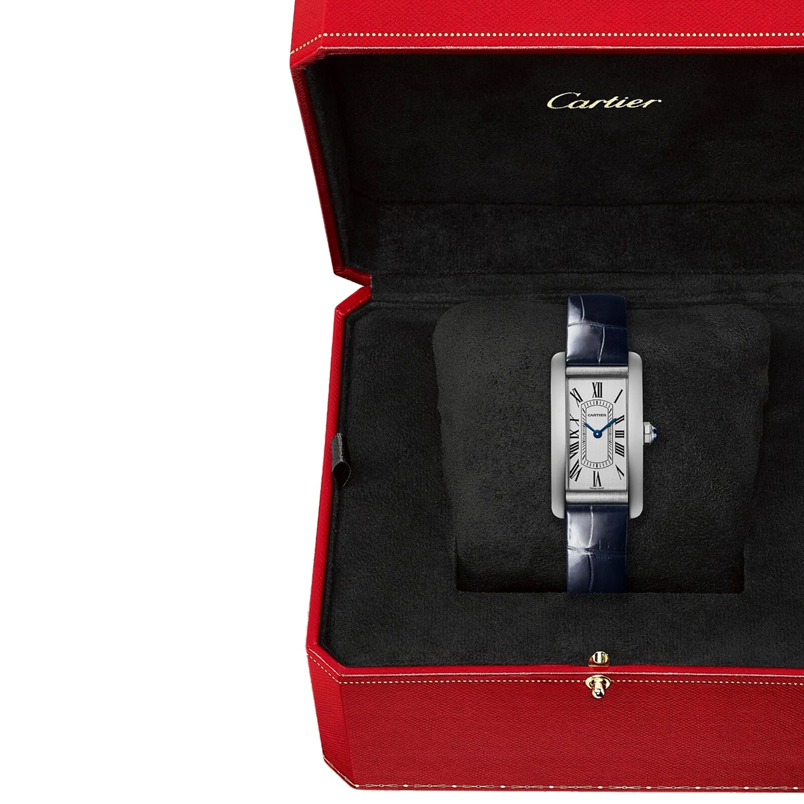 Replica Cartier Tank Americaine details Small Model Quartz Movement Steel Leather WSTA0082 2 Replica Cartier Tank Americaine details Small Model Quartz Movement Steel Leather WSTA0082