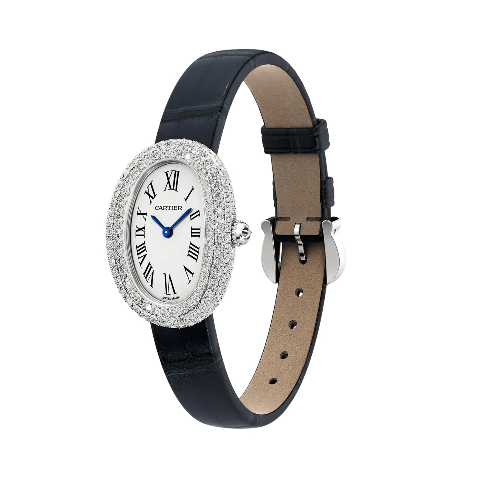 Replica Cartier Baignoire details small model quartz movement. 18K white gold (750/1000) case set with brilliant-cut diamonds. WJBA0015 2 Replica Cartier Baignoire details small model quartz movement. 18K white gold (750/1000) case set with brilliant-cut diamonds. WJBA0015