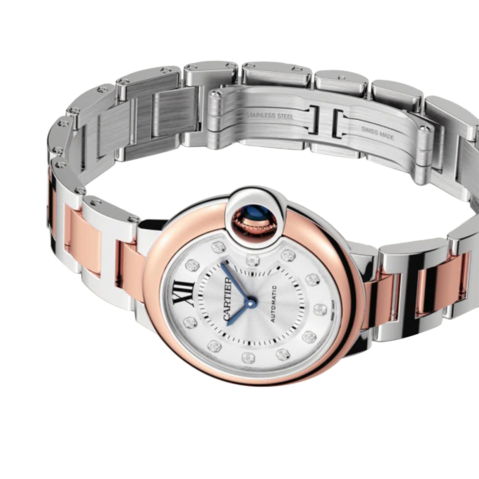 Replica Cartier Ballon Bleu De Cartier details 33mm Mechanical Movement With Automatic Winding Steel Rose Gold W3BB0021 2 Replica Cartier Ballon Bleu De Cartier details 33mm Mechanical Movement With Automatic Winding Steel Rose Gold W3BB0021
