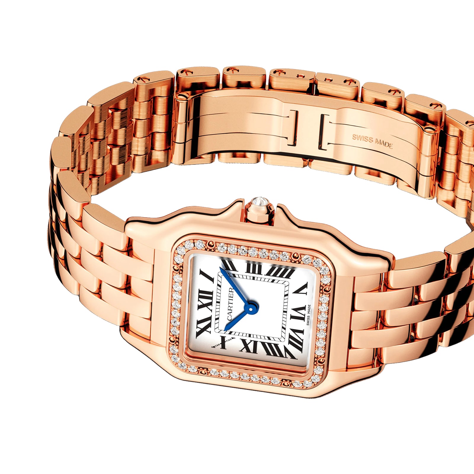 Replica Cartier Panthere De Cartier details Medium Model Quartz Movement Rose Gold WJPN0009