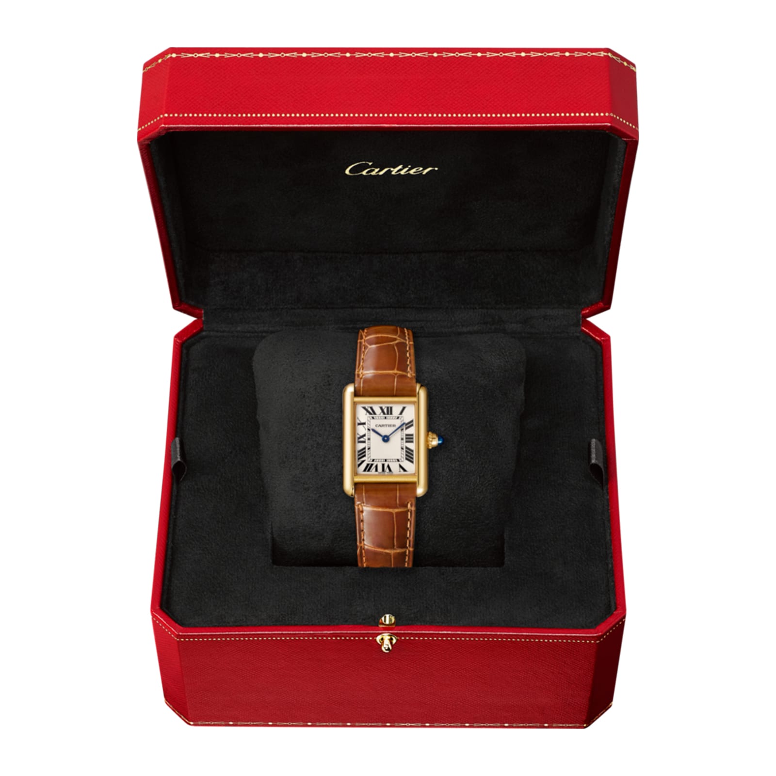 Replica Cartier Tank Louis Cartier details Small Model Quartz Movement Yellow Gold Leather W1529856 2 Replica Cartier Tank Louis Cartier details Small Model Quartz Movement Yellow Gold Leather W1529856