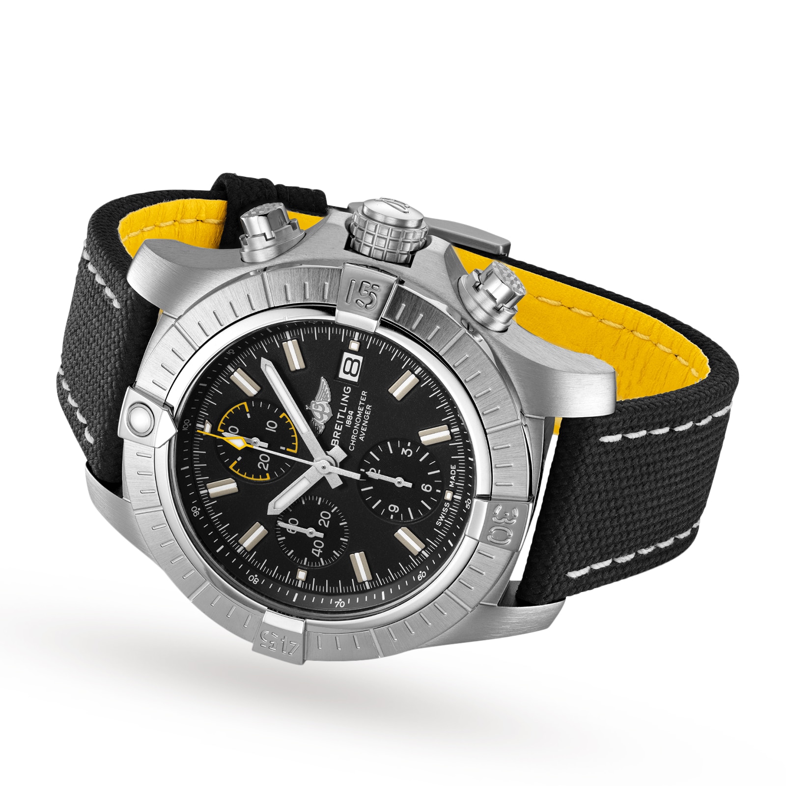 Replica Breitling Avenger Chronograph 45 Leather Strap details A13317101B1X2