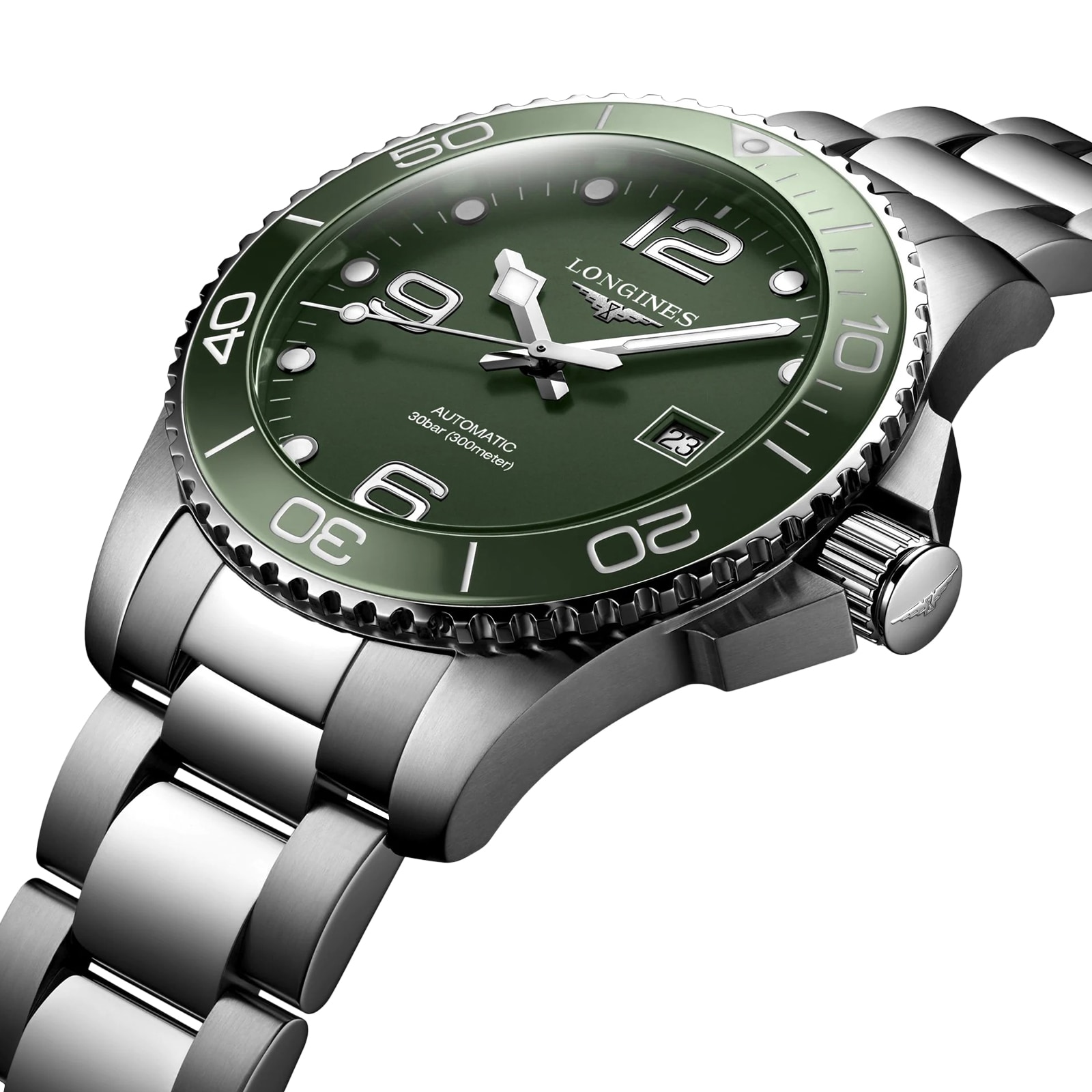 Replica Longines HydroConquest 43mm Mens details Green L37824066
