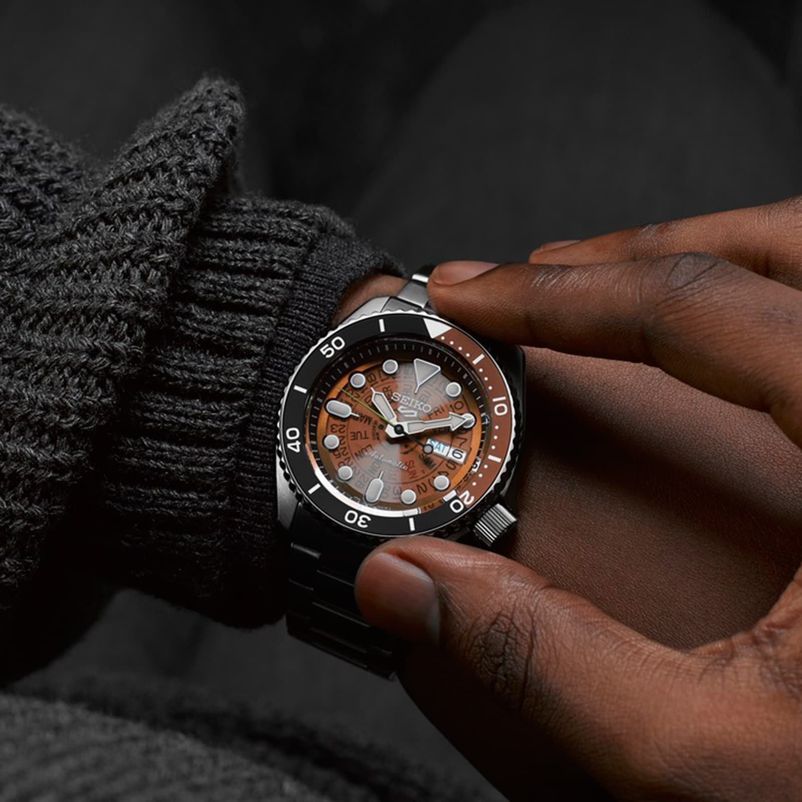 Replica Seiko 5 Sports SKKX Skeleton Style 42.5mm Mens details - Orange SRPJ47K1 2 Replica Seiko 5 Sports SKKX Skeleton Style 42.5mm Mens details - Orange SRPJ47K1