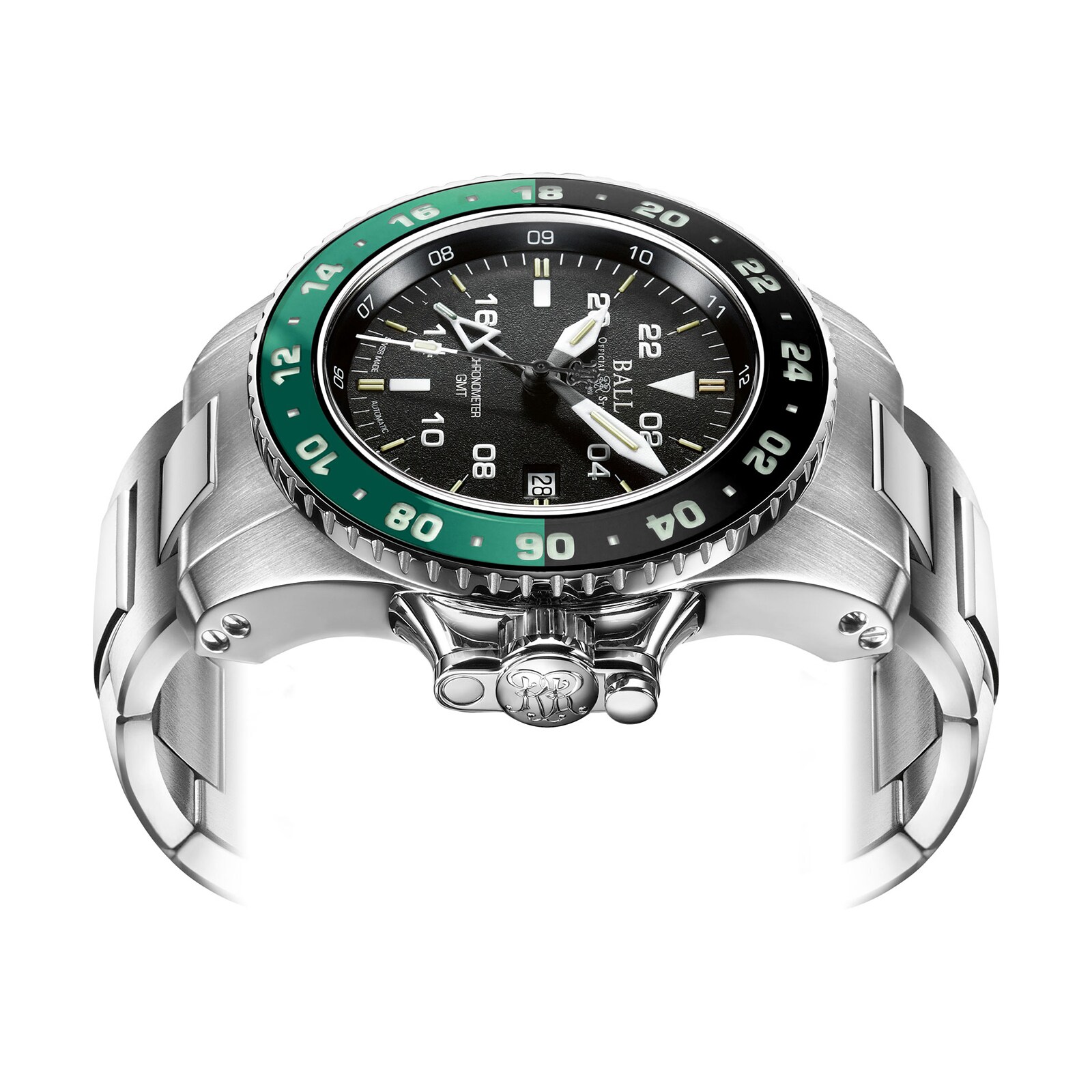Replica BALL Engineer Hydrocarbon AeroGMT II 42mm Mens details Black And Green DG2018C-S11C-BK