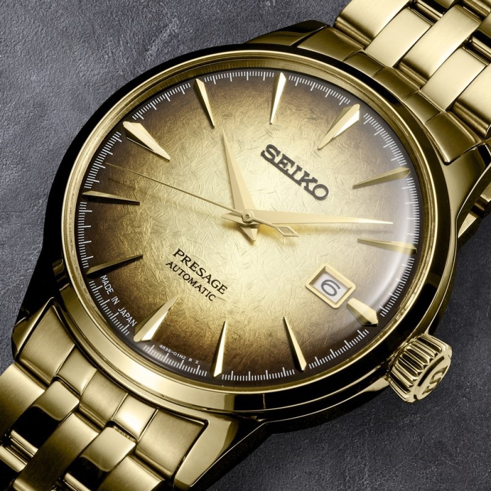 Replica Seiko "Half and half" Presage Cocktail Time European US exclusive 40.5mm Mens details SRPK48J1 2 Replica Seiko "Half and half" Presage Cocktail Time European US exclusive 40.5mm Mens details SRPK48J1