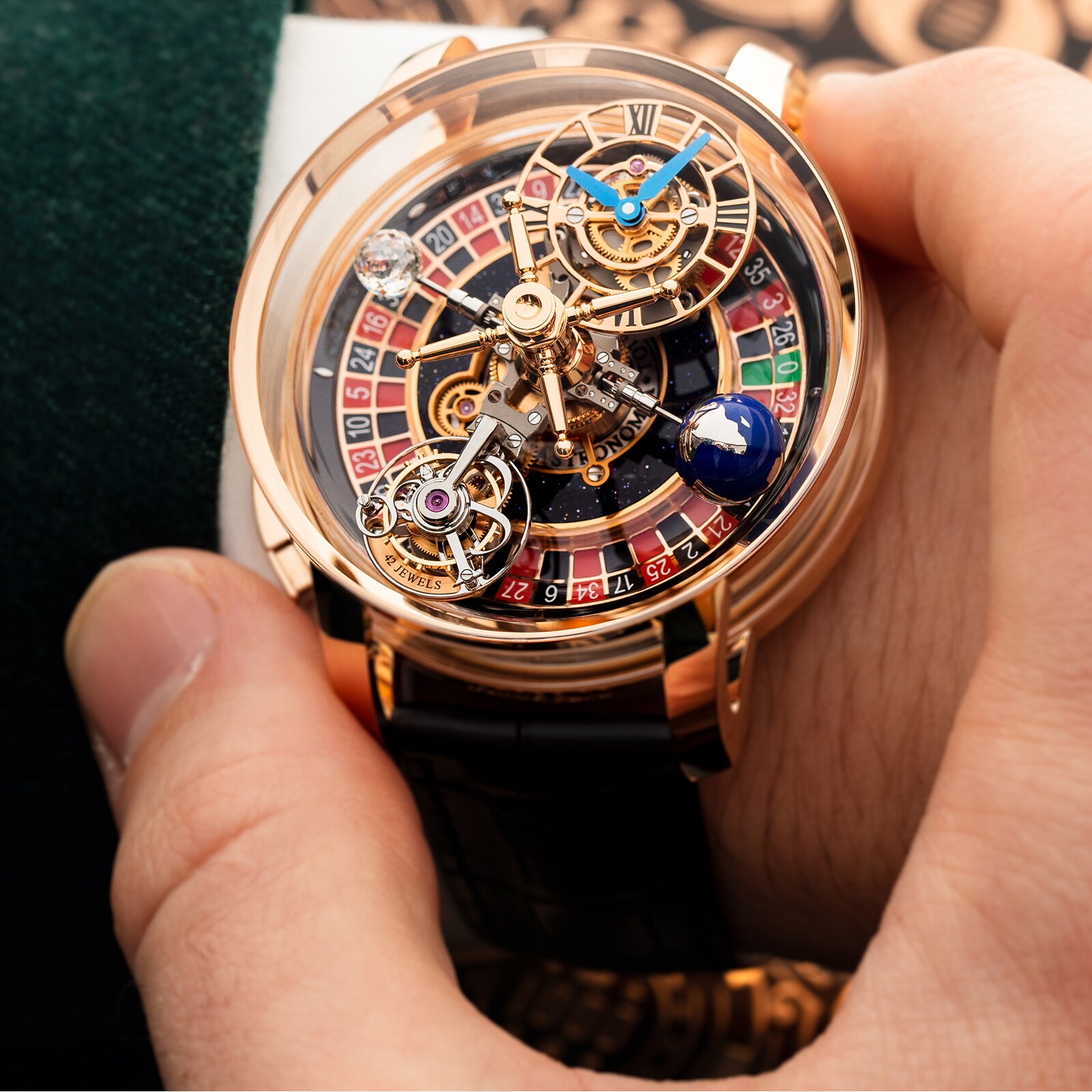 Replica Jacob & Co Astronomia Casino Roulette Skeleton AT160.40.AB.AB.BBALA