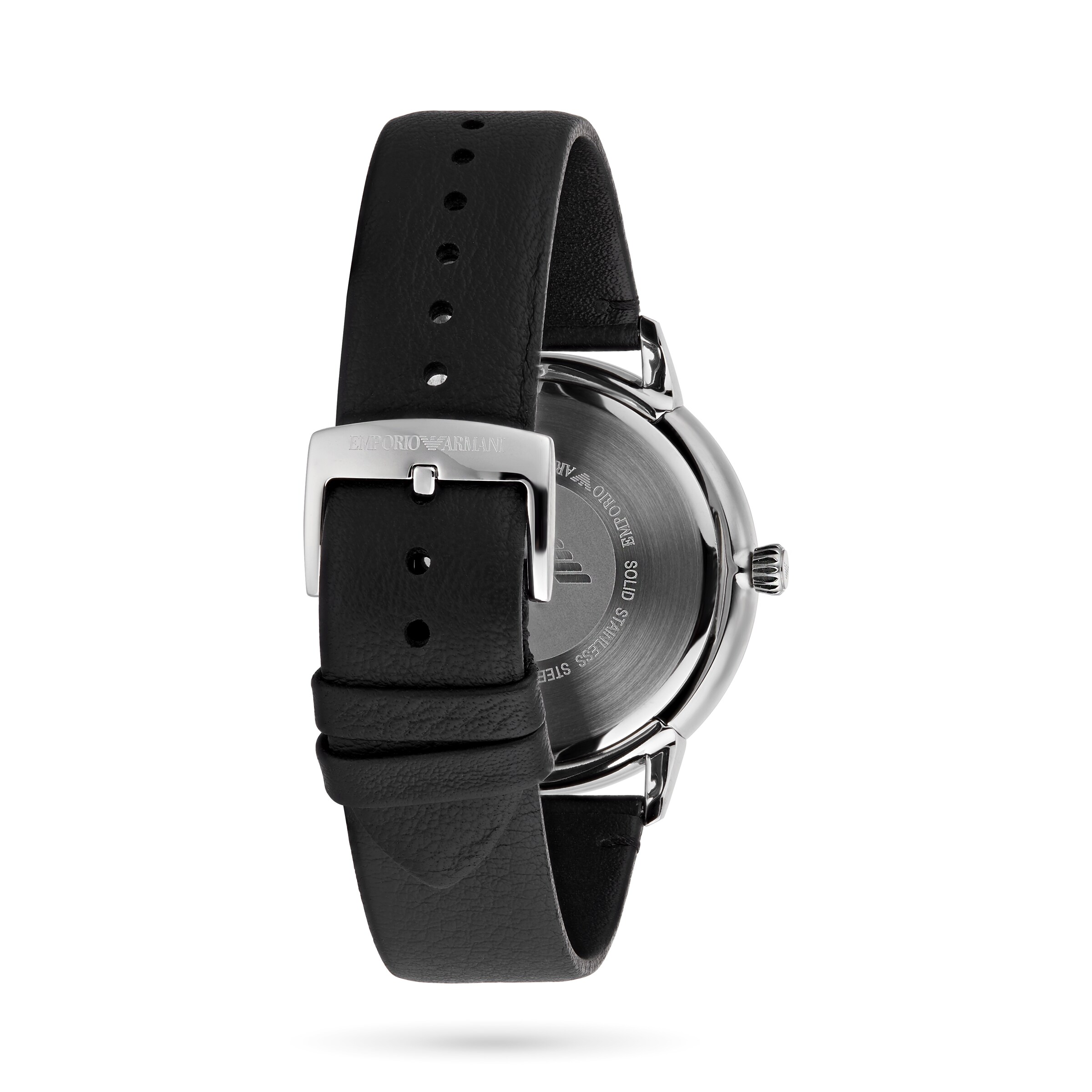 Replica Emporio Armani Black Leather Gents details AR11277 2 Replica Emporio Armani Black Leather Gents details AR11277