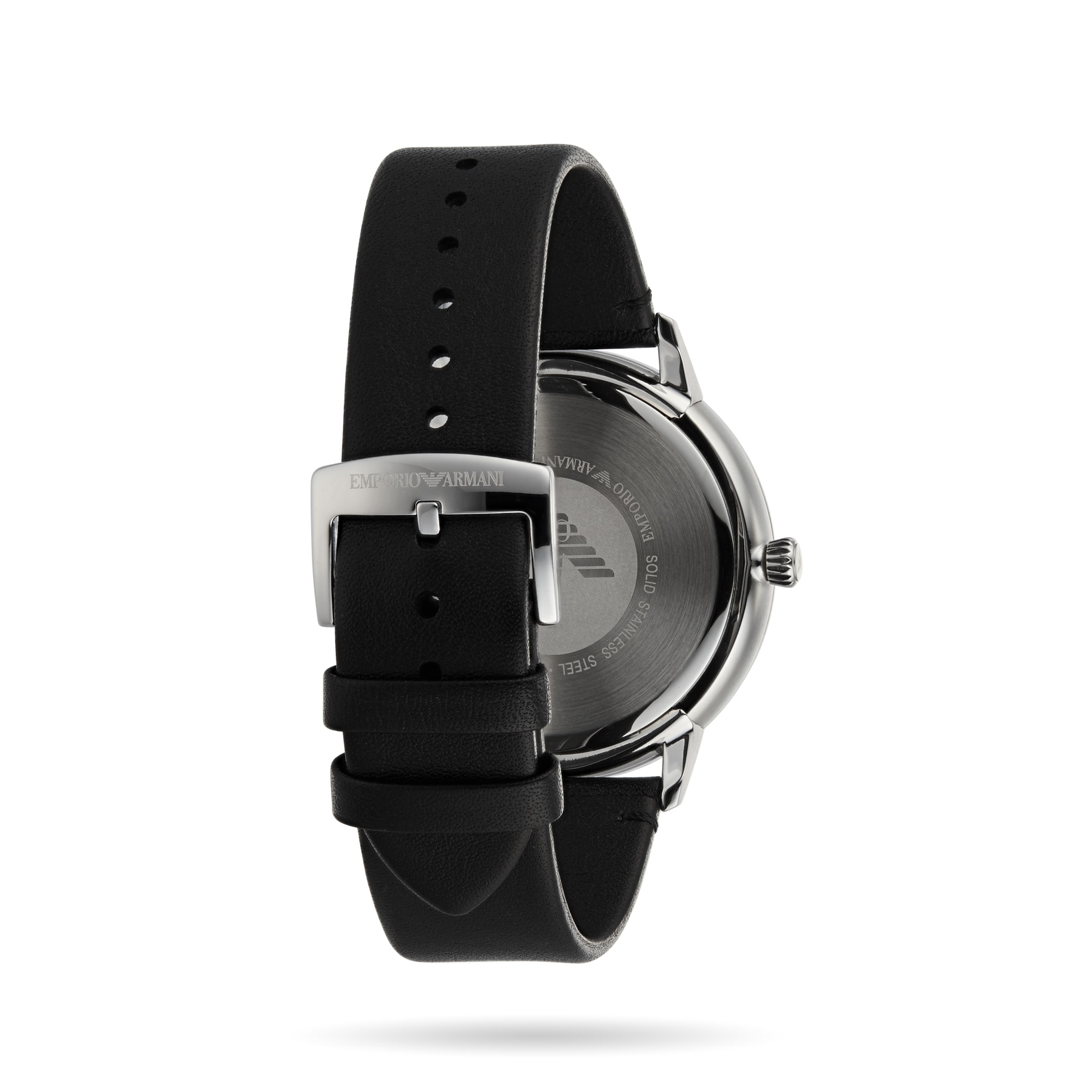 Replica Emporio Armani Black Leather Gents details AR11193 2 Replica Emporio Armani Black Leather Gents details AR11193