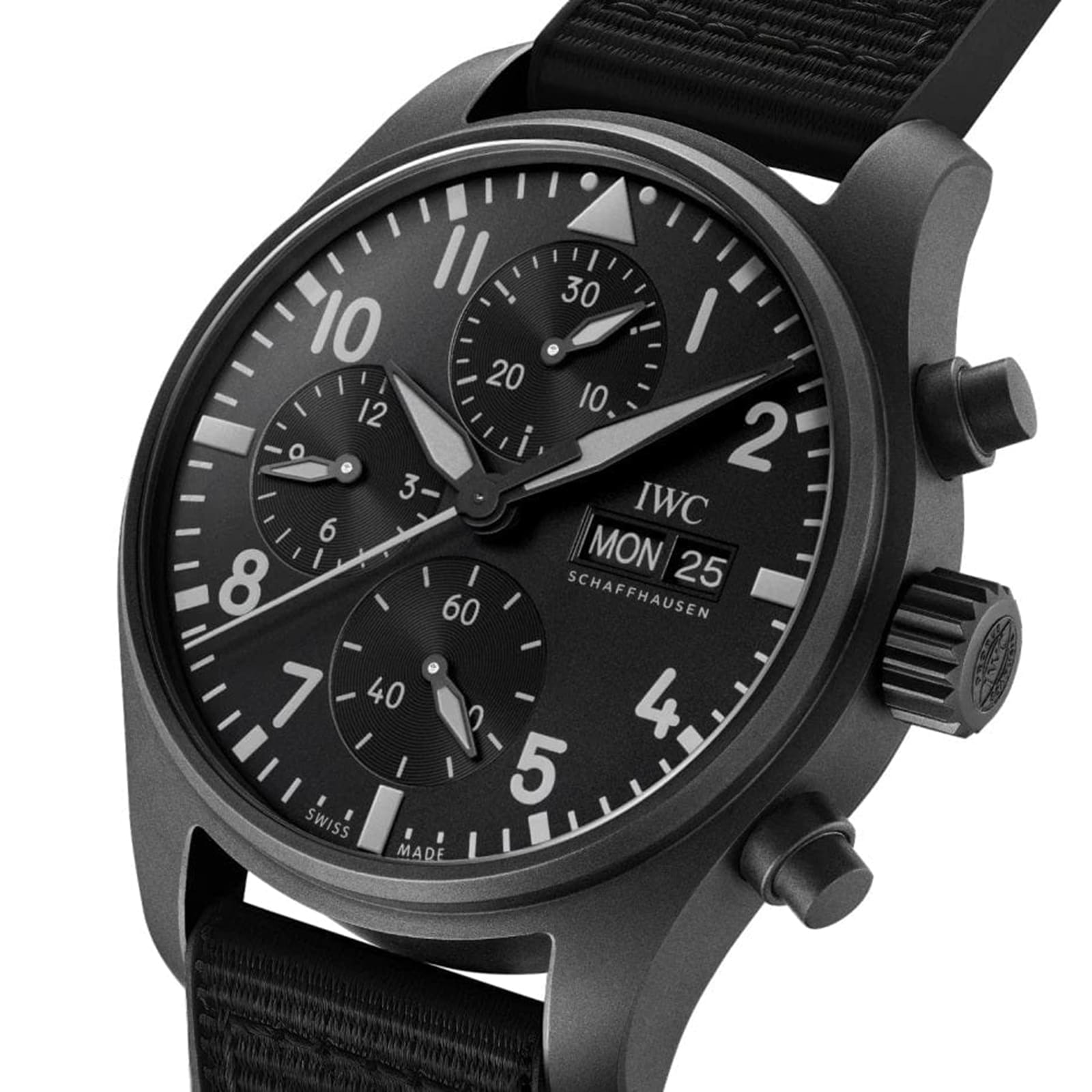Replica IWC Pilot's Chronograph Top Gun Ceratanium 41mm Mens details Black IW388106 2 Replica IWC Pilot's Chronograph Top Gun Ceratanium 41mm Mens details Black IW388106