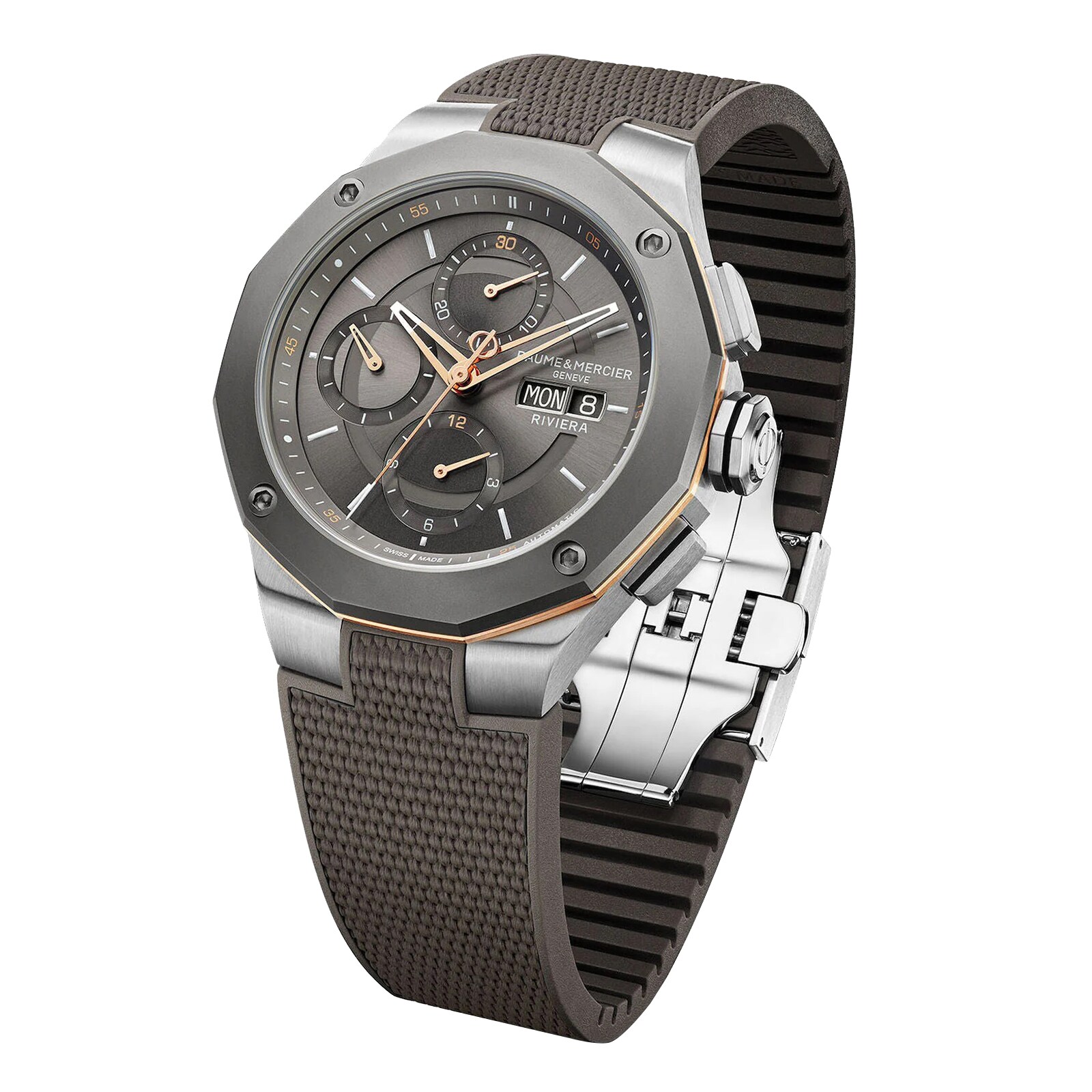 Replica Baume & Mercier Riviera 43mm Mens details Grey BMOA10722
