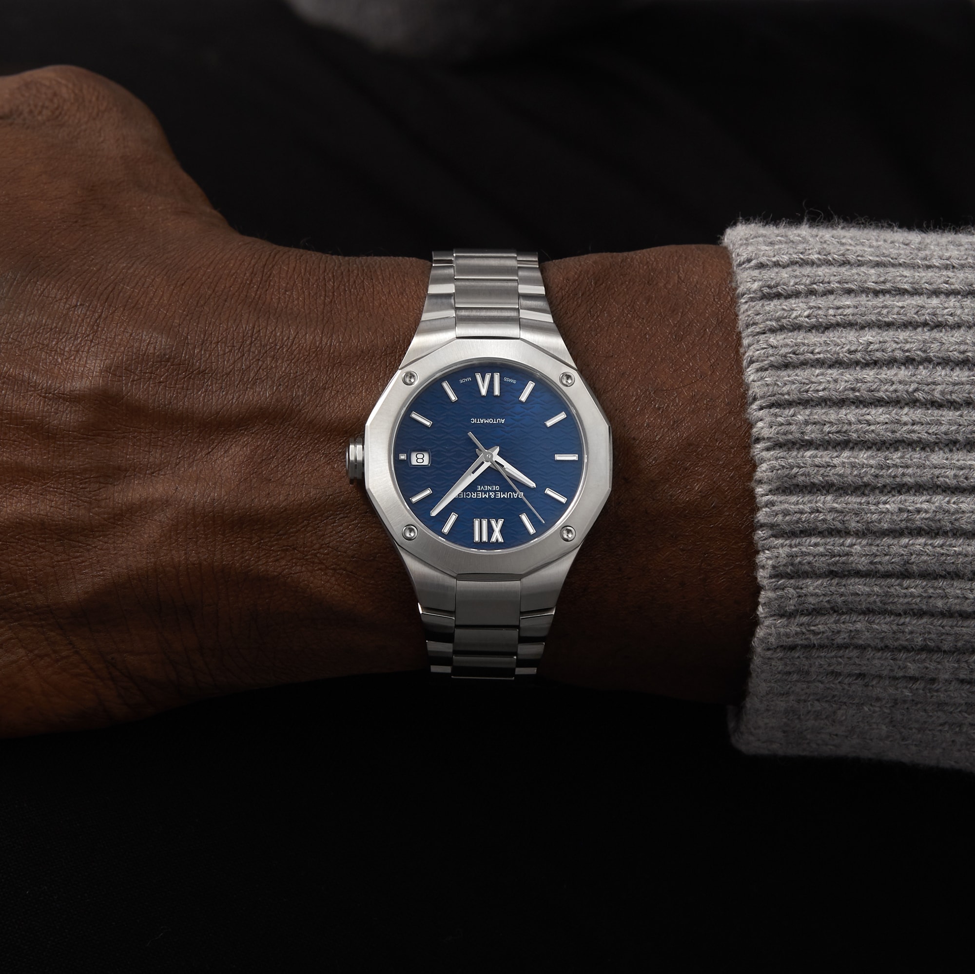 Replica Baume & Mercier Riviera 36mm Unisex details Blue M0A10679
