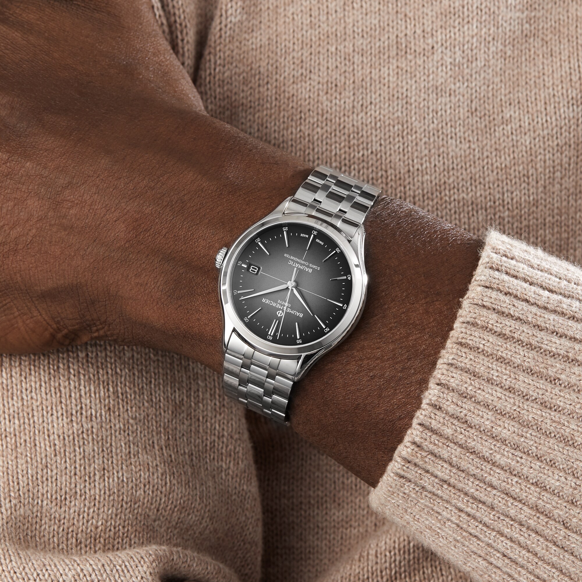 Replica Baume & Mercier Clifton COS Certified 40mm Mens details Stainless Steel M0A10551