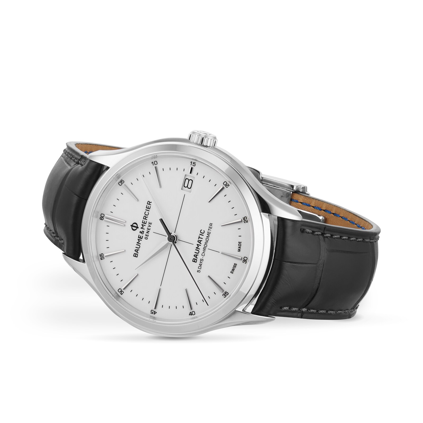 Replica Baume & Mercier Clifton 40mm Mens details White BM0A10518