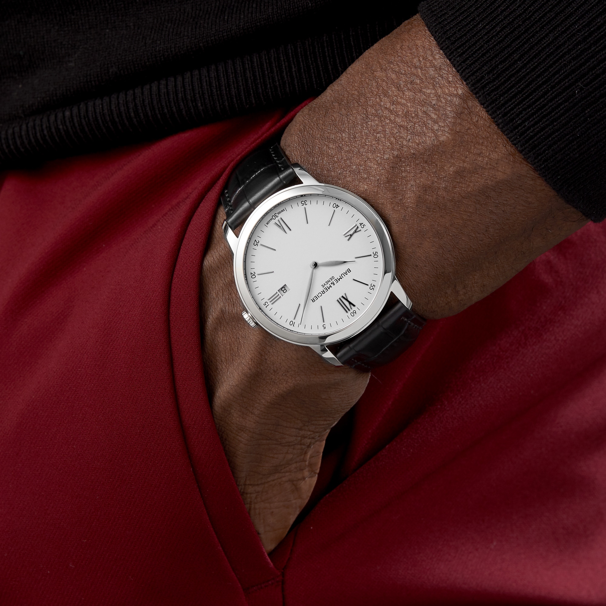Replica Baume & Mercier Classima 42mm Mens details White M0A10414