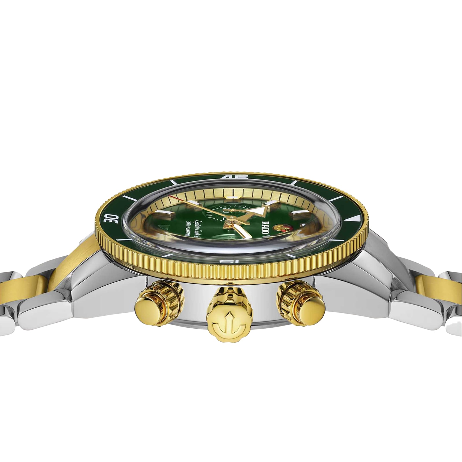 Replica Rado Captain Cook 43mm Mens details Green Interchangeable Straps R32151318 2 Replica Rado Captain Cook 43mm Mens details Green Interchangeable Straps R32151318