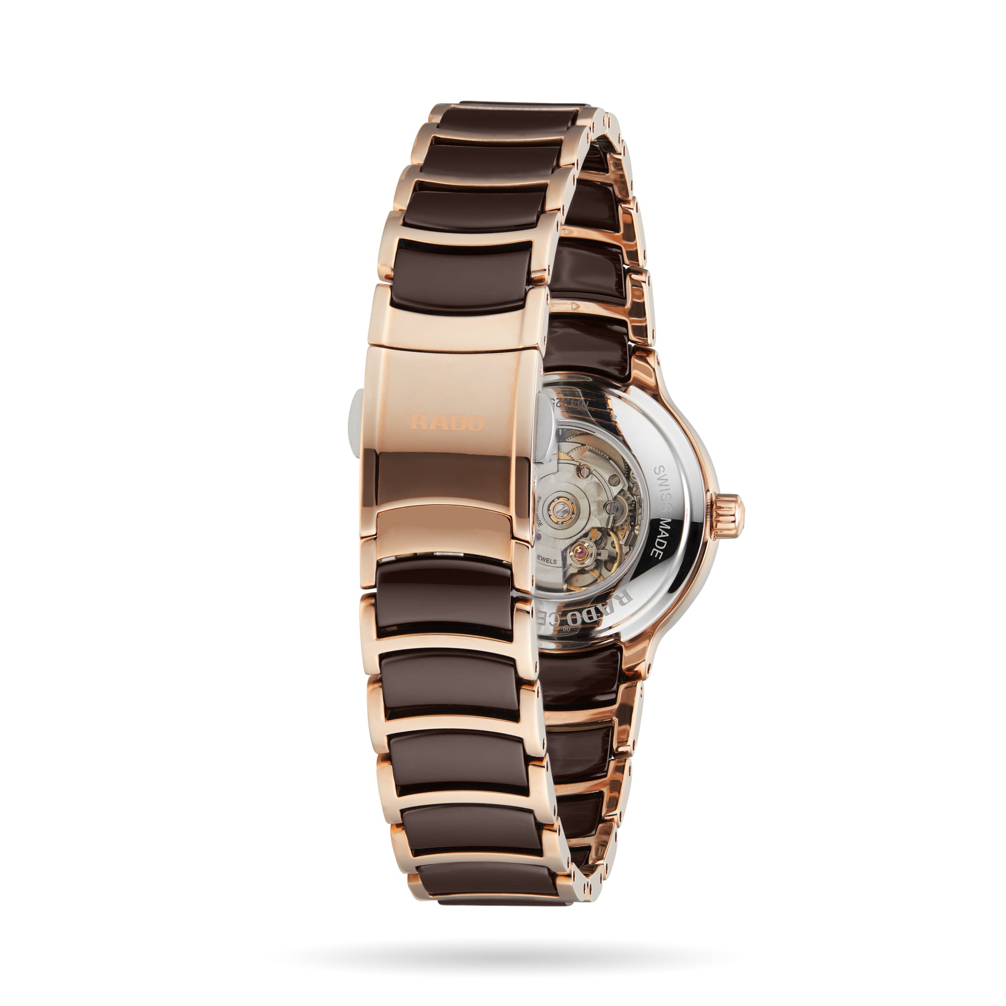 Replica Rado Centrix Automatic 30.5mm Ladies details Brown R30019302