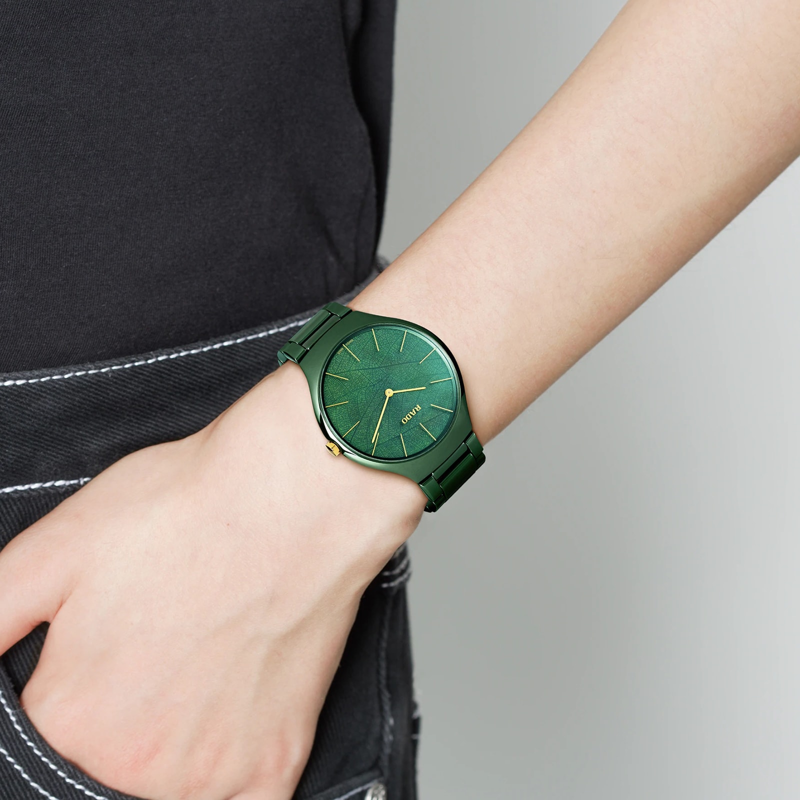 Replica Rado True Thinline 39mm Unisex details Green R27006912