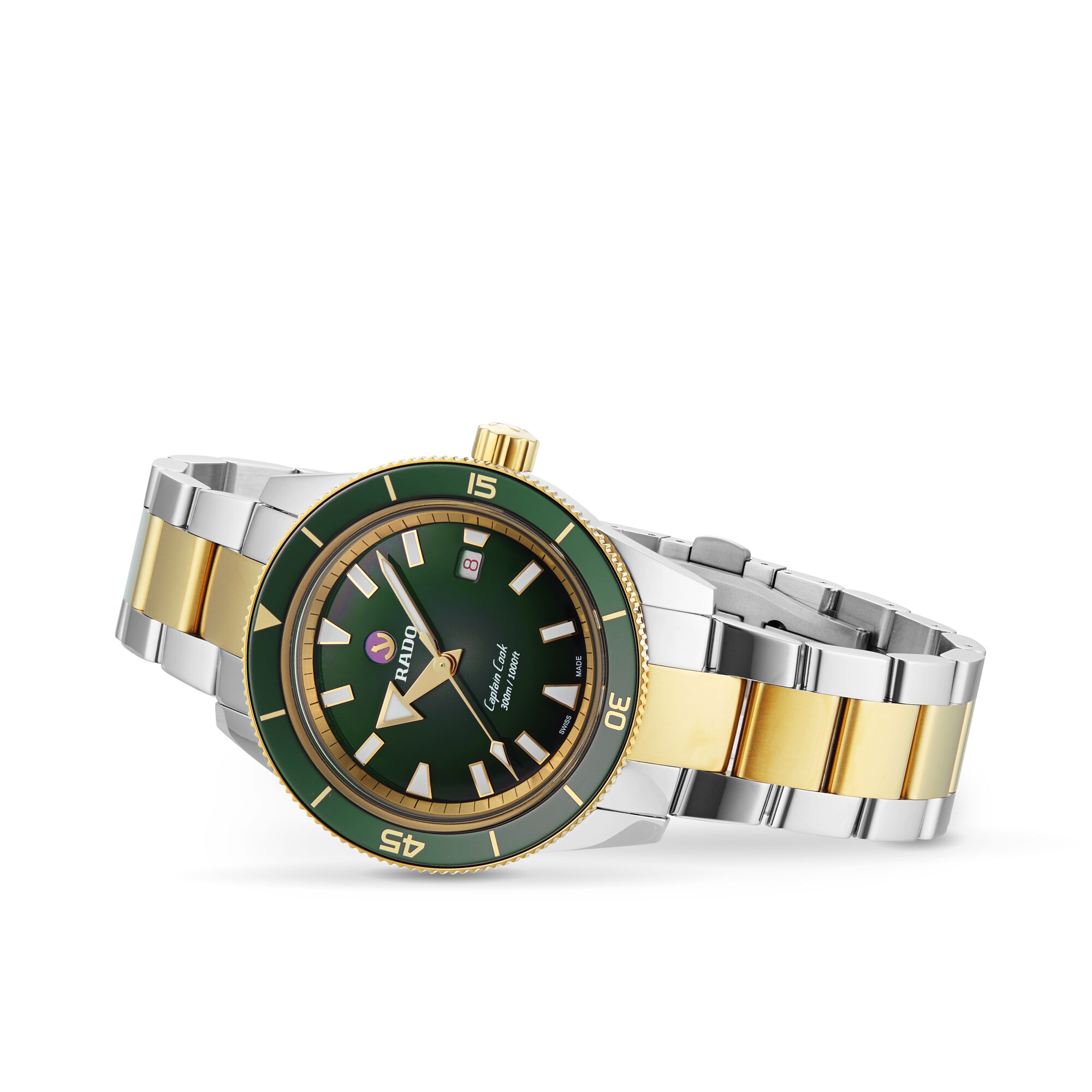Replica Rado Captain Cook 42mm Mens details - Green R32138303