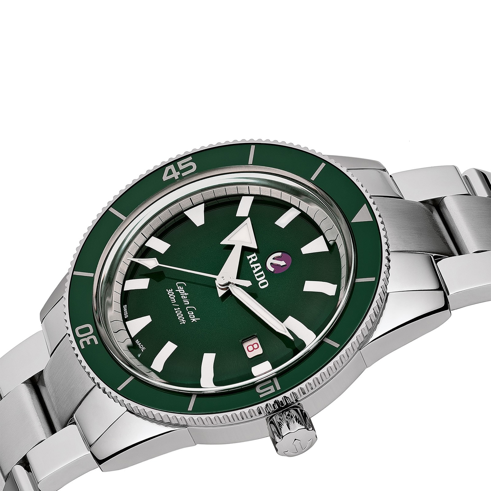 Replica Rado Captain Cook Green Automatic Mens details R32105313