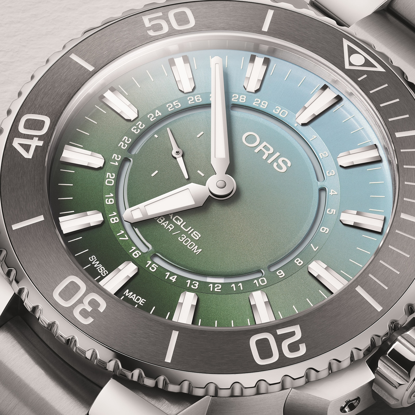 Replica Oris Aquis Dat Watt Limited Edition II 43.5mm Mens details Green 01 743 7734 4197-SET 2 Replica Oris Aquis Dat Watt Limited Edition II 43.5mm Mens details Green 01 743 7734 4197-SET