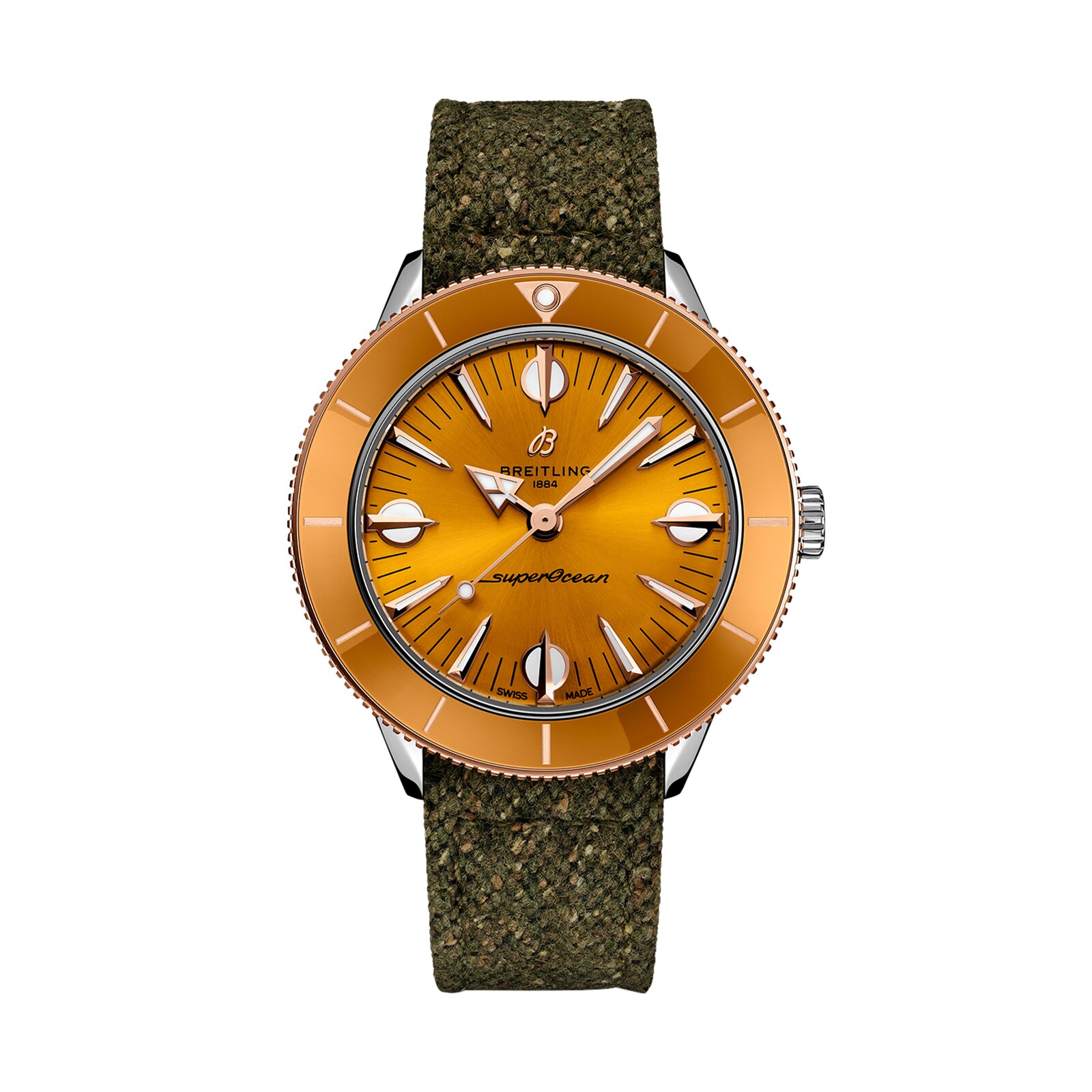 Replica Breitling Superocean Heritage '57 Highlands Capsule 38mm Mens details Yellow 2 Straps U10340281I1A1 2 Replica Breitling Superocean Heritage '57 Highlands Capsule 38mm Mens details Yellow 2 Straps U10340281I1A1