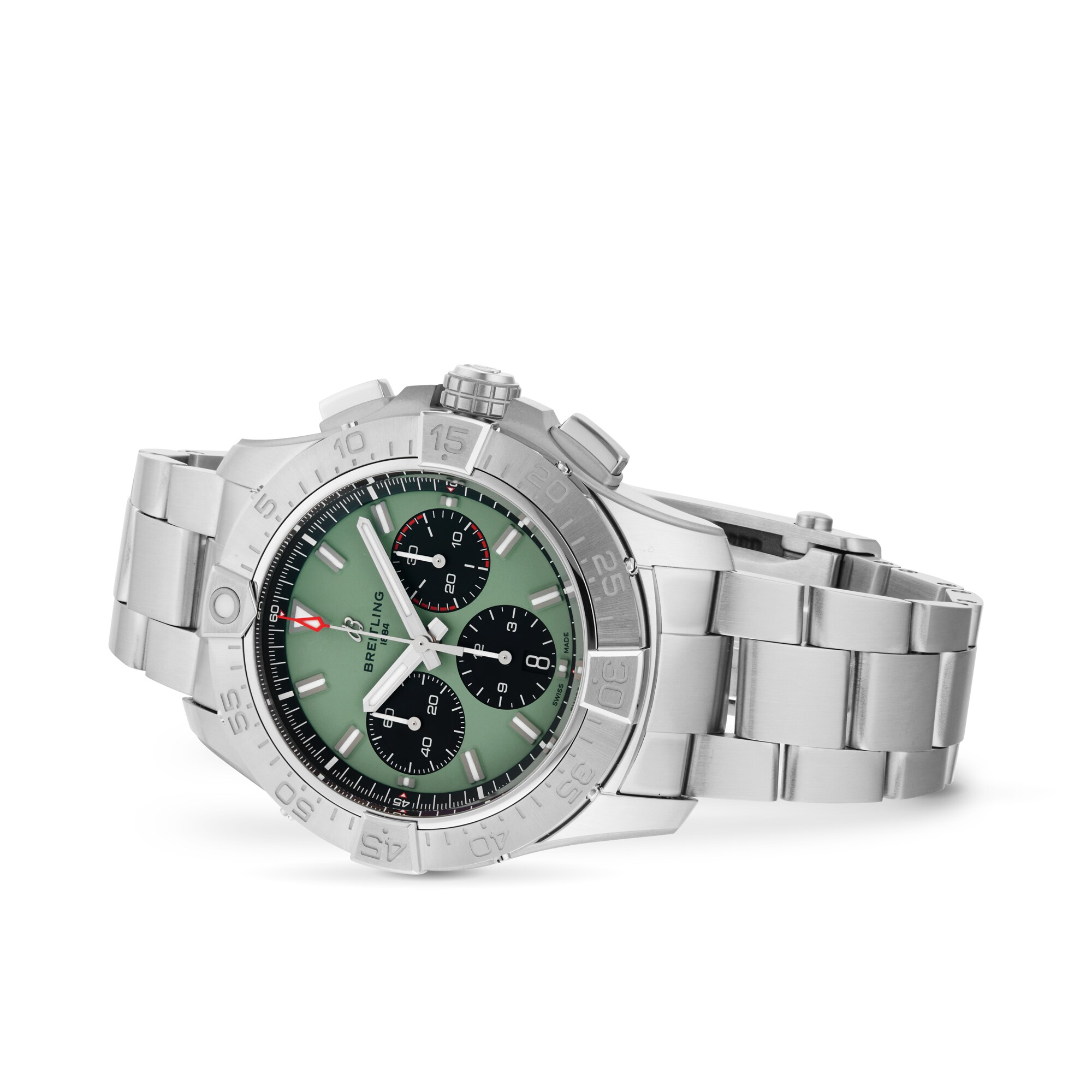 Replica Breitling Avenger Chronograph B01 44mm Mens details Green Stainless Steel AB0147101L1A1 2 Replica Breitling Avenger Chronograph B01 44mm Mens details Green Stainless Steel AB0147101L1A1
