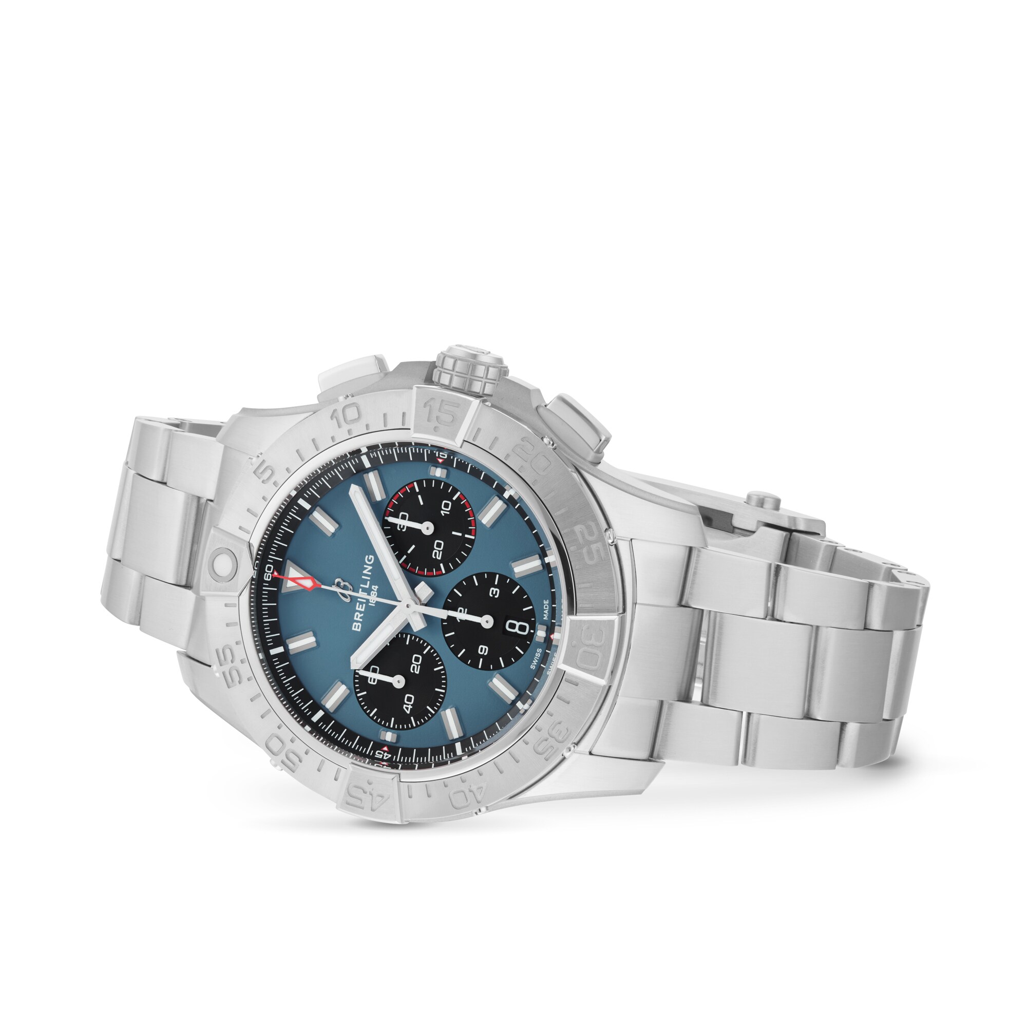 Replica Breitling Avenger Chronograph B01 44mm Mens details Blue Stainless Steel AB0147101C1A1 2 Replica Breitling Avenger Chronograph B01 44mm Mens details Blue Stainless Steel AB0147101C1A1