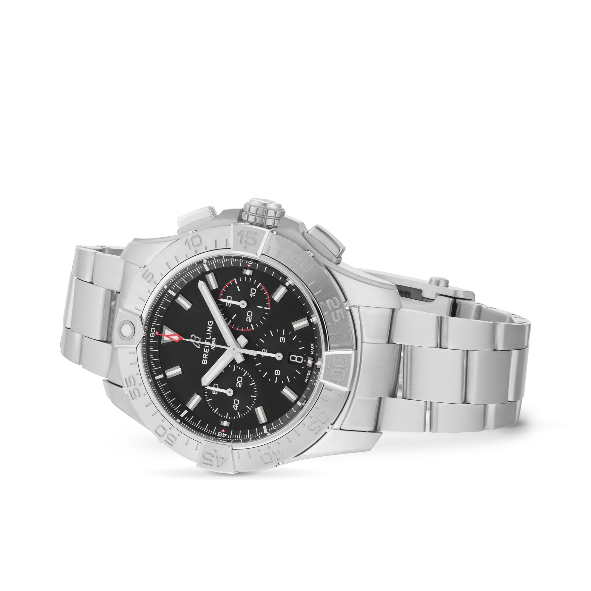 Replica Breitling Avenger Chronograph B01 44mm Mens details Black Stainless Steel AB0147101B1A1 2 Replica Breitling Avenger Chronograph B01 44mm Mens details Black Stainless Steel AB0147101B1A1