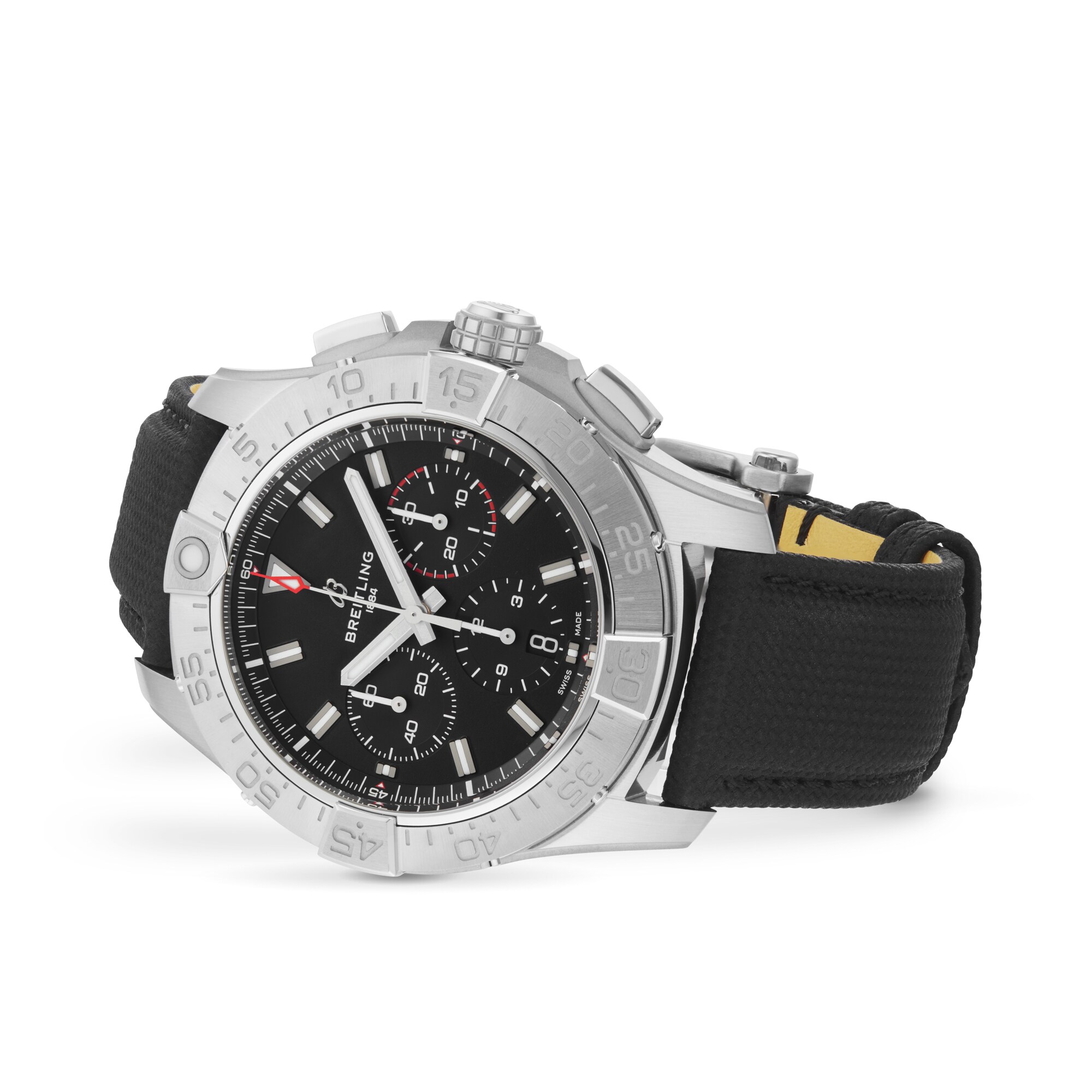 Replica Breitling Avenger Chronograph B01 44mm Mens details Black Leather AB0147101B1X1