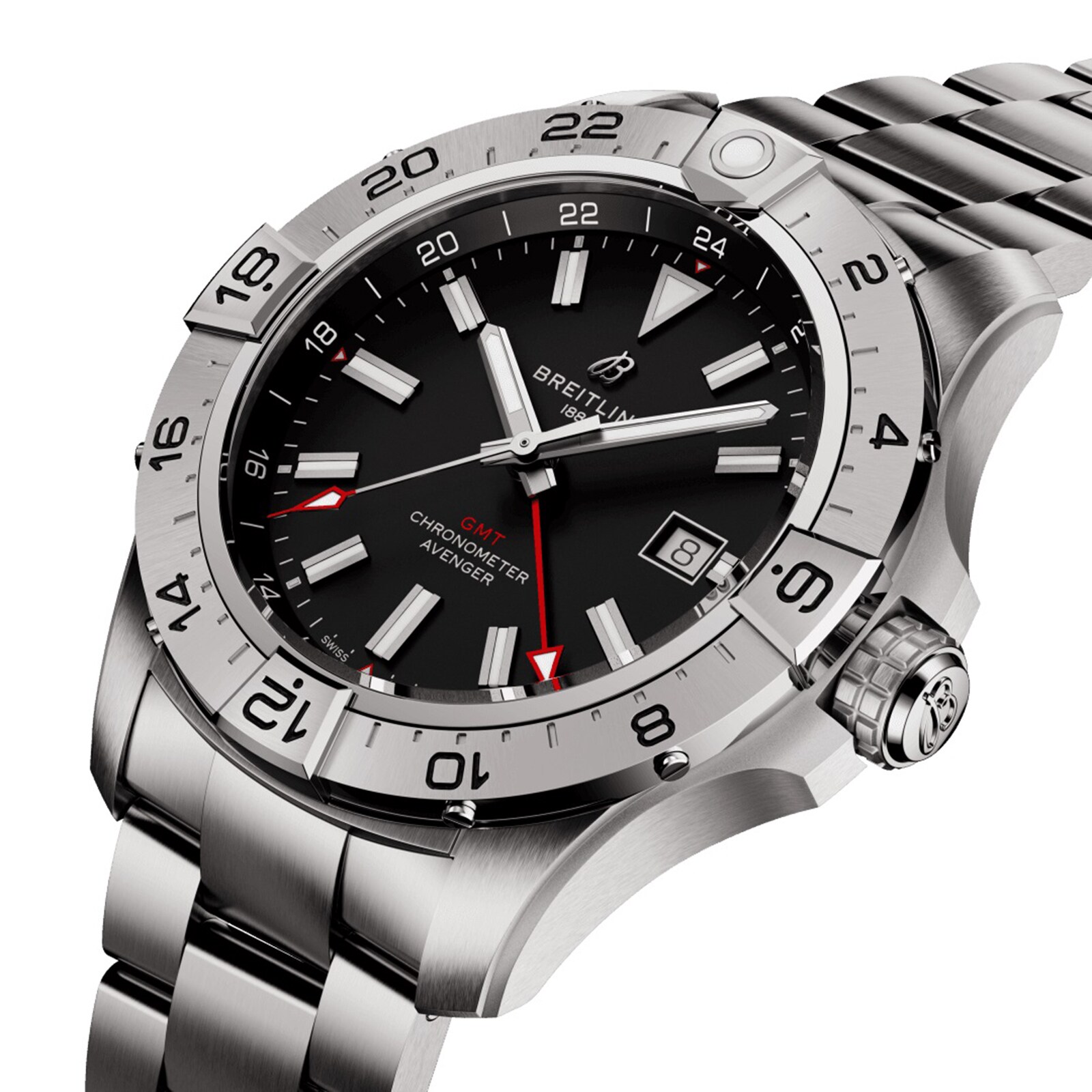 Replica Breitling Avenger Automatic GMT 44mm Mens details Black Stainless Steel A32320101B1A1 2 Replica Breitling Avenger Automatic GMT 44mm Mens details Black Stainless Steel A32320101B1A1