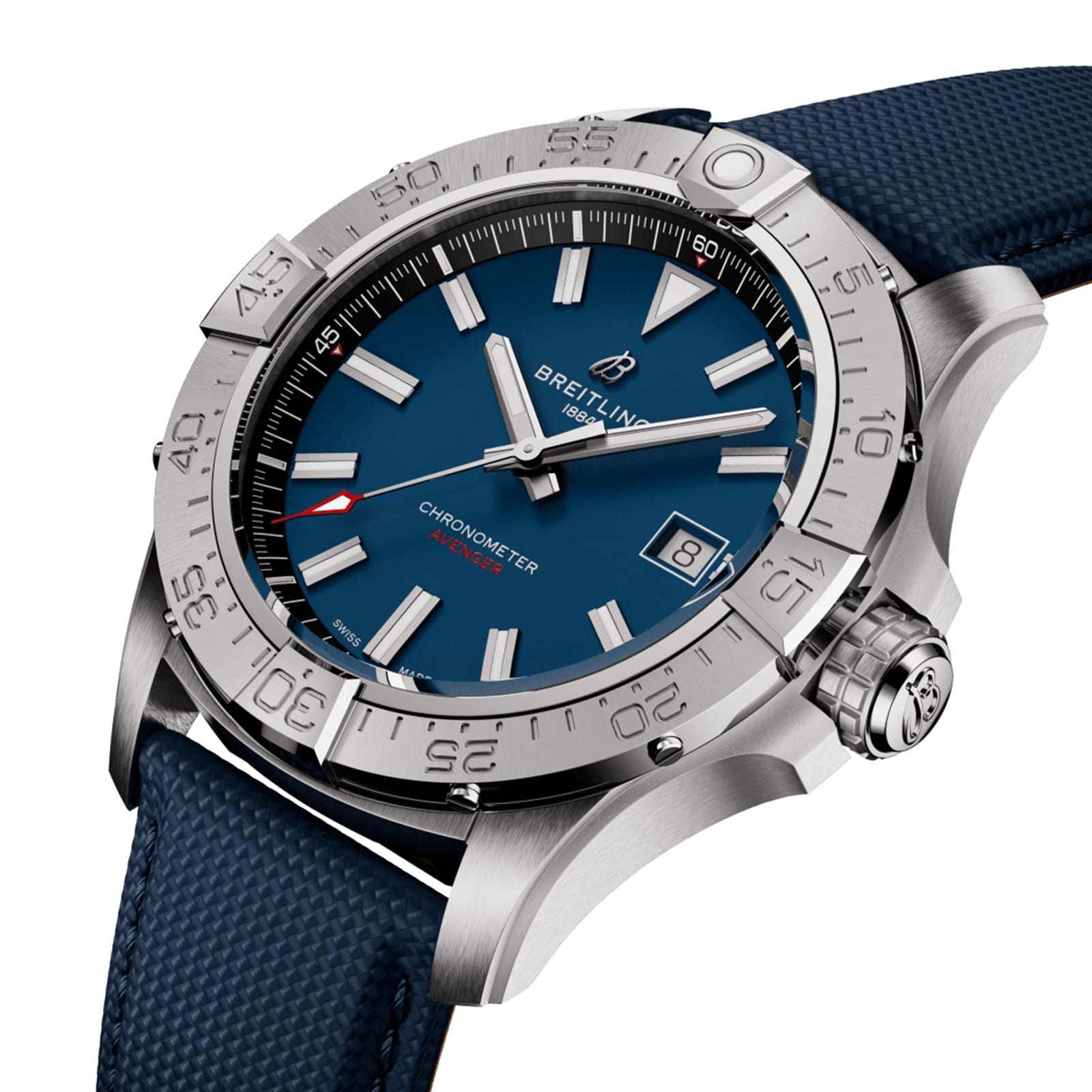 Replica Breitling Avenger Automatic 42mm Mens details Blue Leather A17328101C1X1 2 Replica Breitling Avenger Automatic 42mm Mens details Blue Leather A17328101C1X1