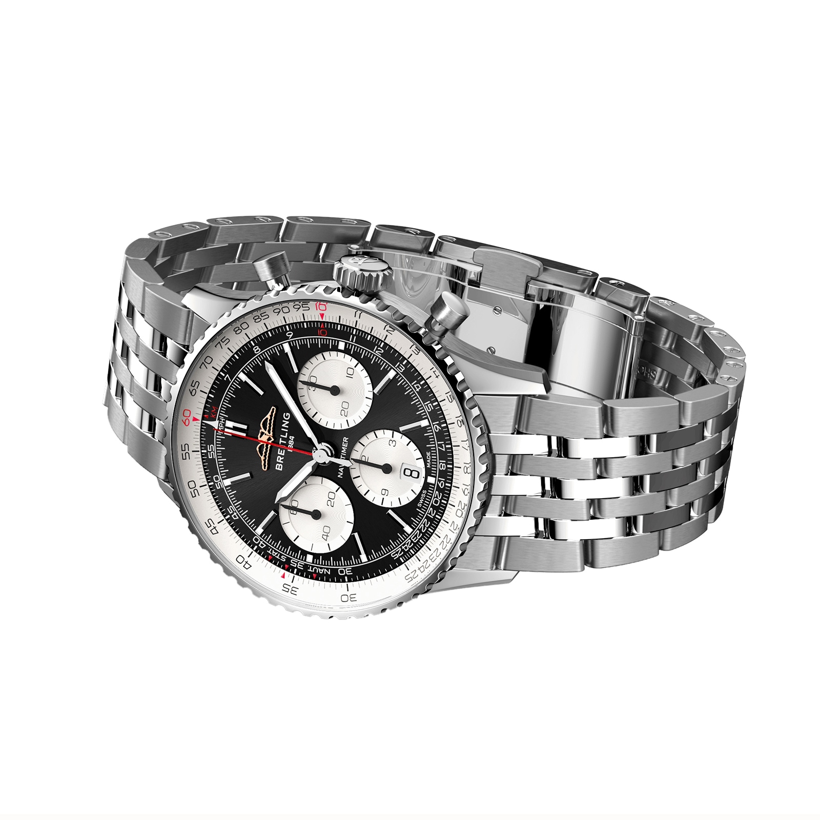 Replica Breitling Navitimer B01 Chronograph 41mm Mens details Black Stainless Steel AB0139211B1A1 2 Replica Breitling Navitimer B01 Chronograph 41mm Mens details Black Stainless Steel AB0139211B1A1