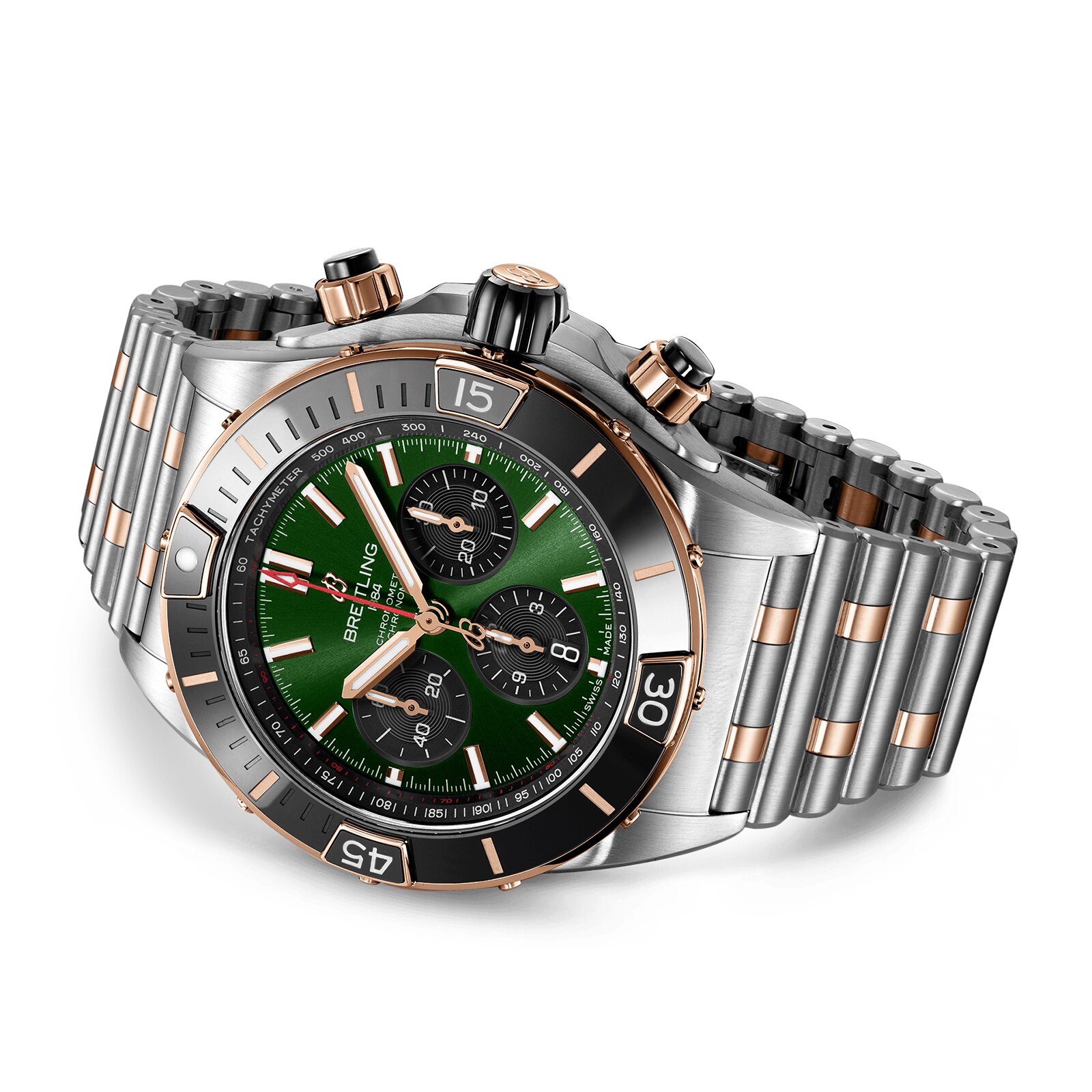 Replica Breitling Super Chronomat B01 44 Stainless Steel 18k Red Gold details UB0136251L1U1 2 Replica Breitling Super Chronomat B01 44 Stainless Steel 18k Red Gold details UB0136251L1U1