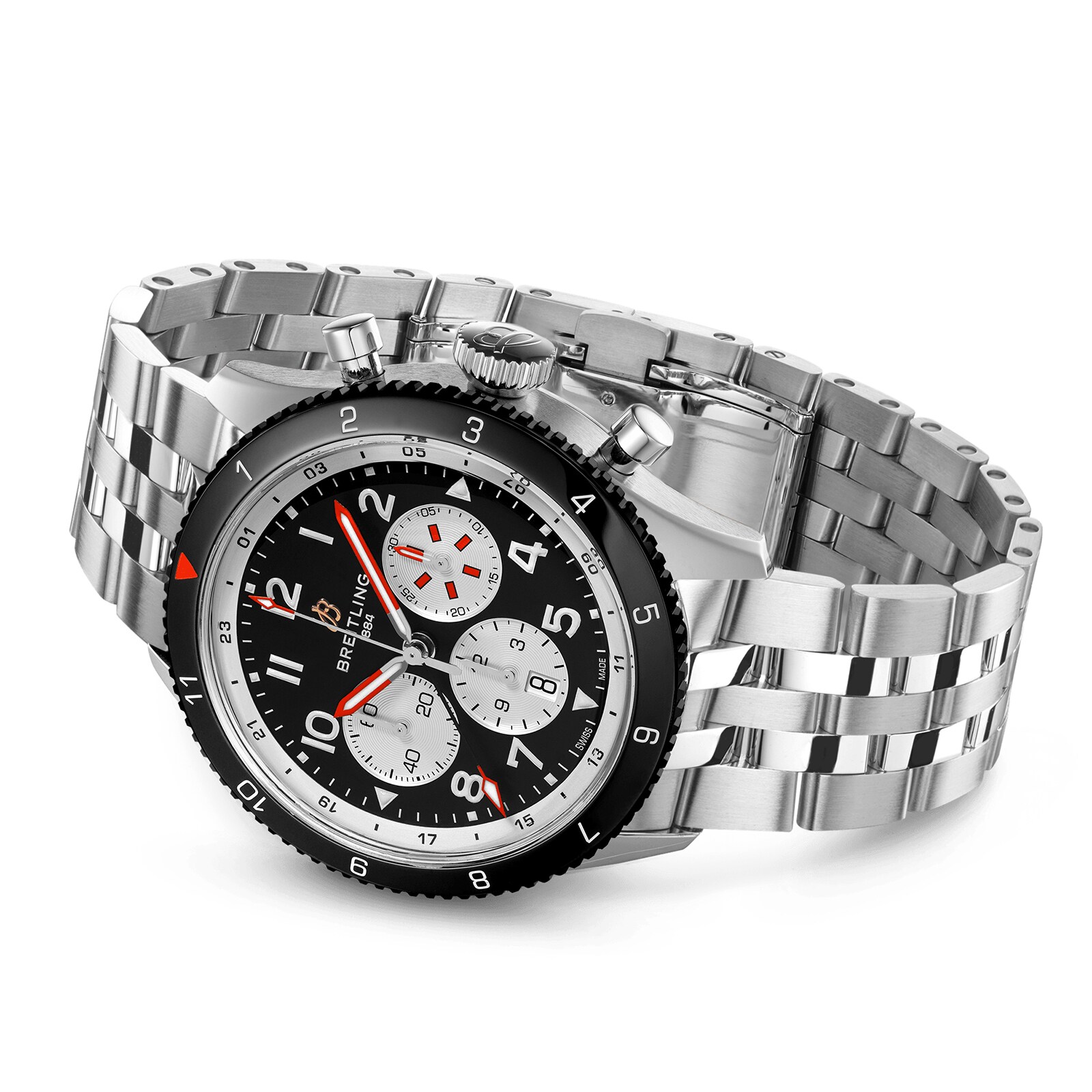 Replica Breitling Super AVI B04 Chronograph GMT 46 Mosquito details YB04451A1B1A1