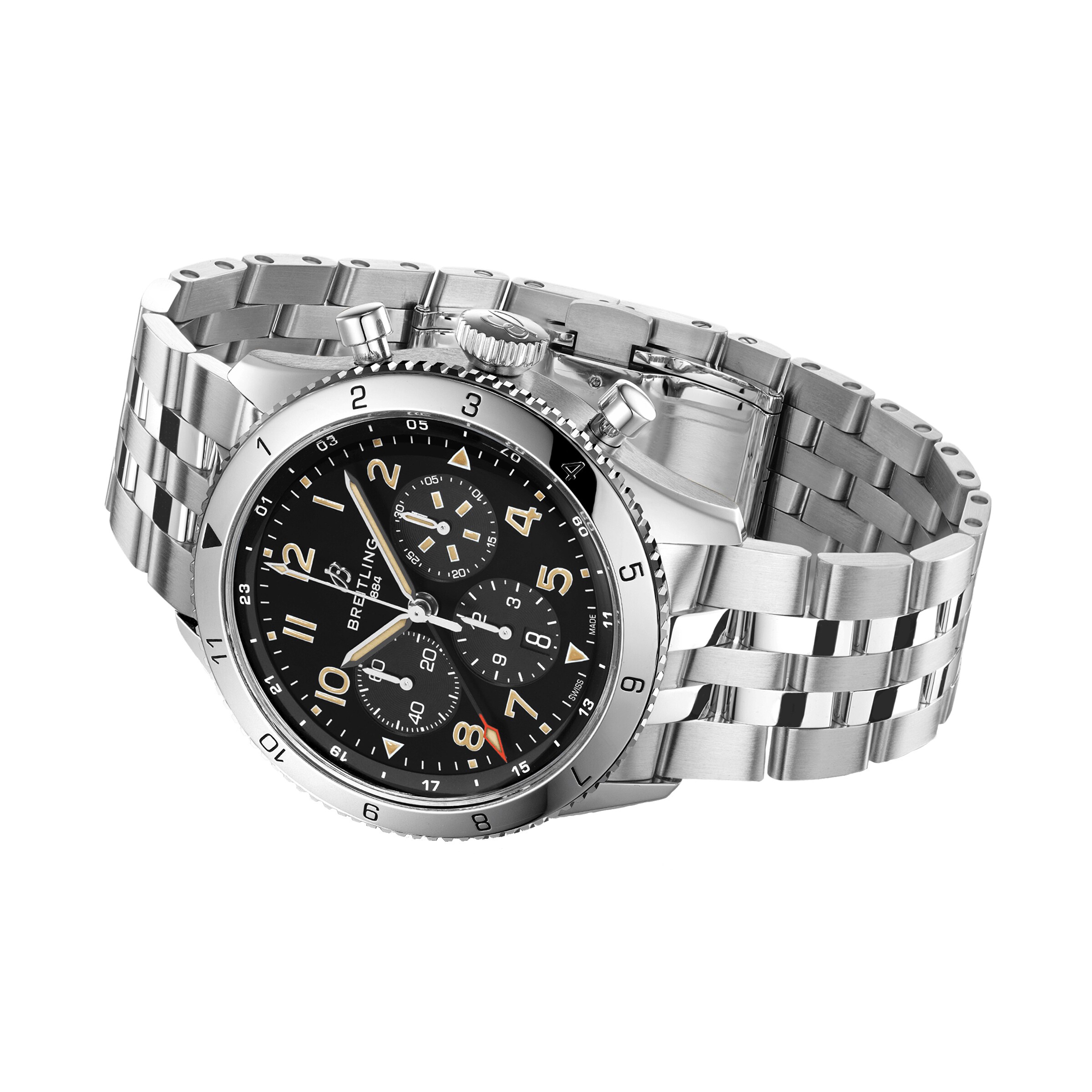 Replica Breitling Super AVI B04 Chronograph GMT 46 P-51 Mustang details AB04453A1B1A1 2 Replica Breitling Super AVI B04 Chronograph GMT 46 P-51 Mustang details AB04453A1B1A1