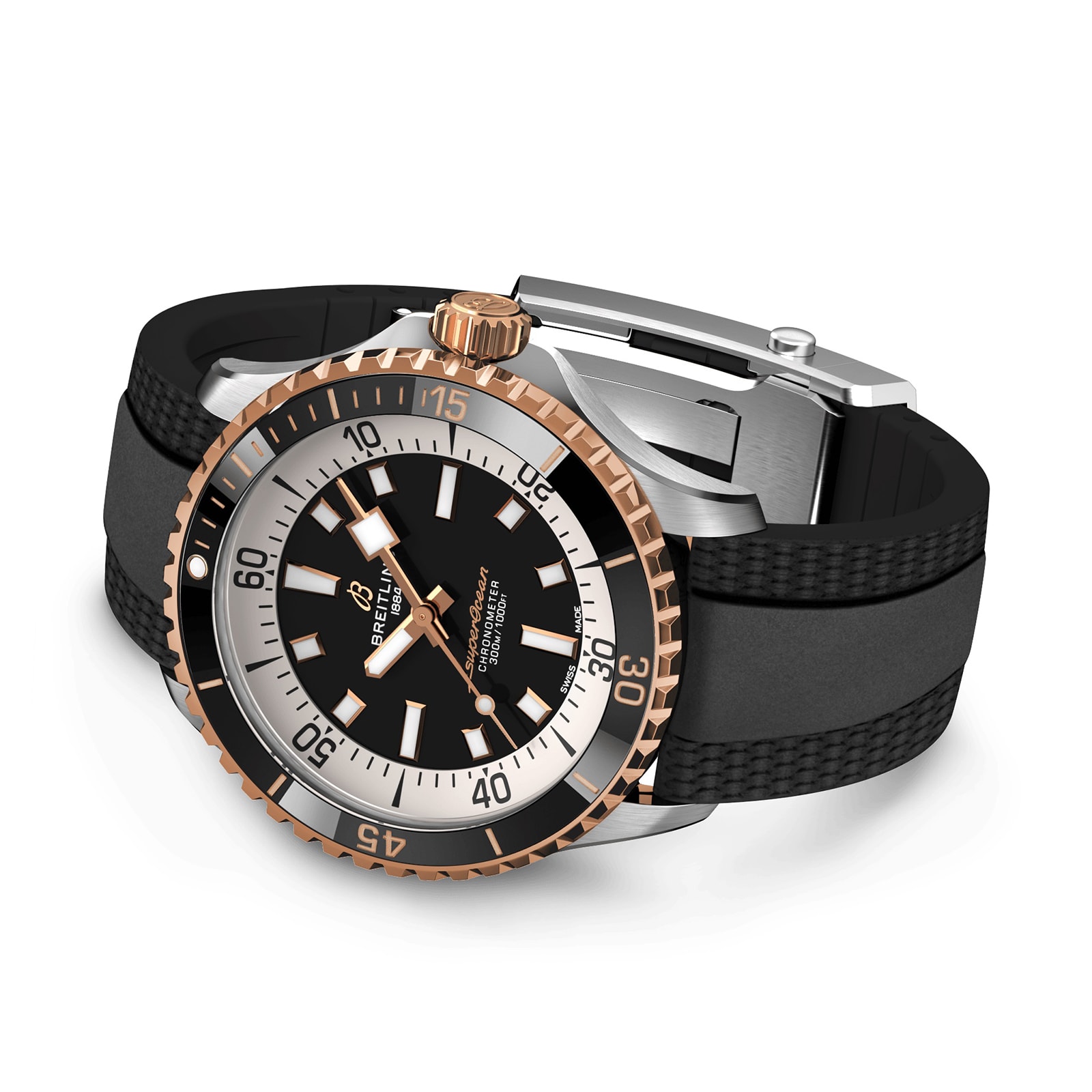 Replica Breitling Superocean Automatic 42 Stainless Steel 18k Red Gold details U17375211B1S1 2 Replica Breitling Superocean Automatic 42 Stainless Steel 18k Red Gold details U17375211B1S1