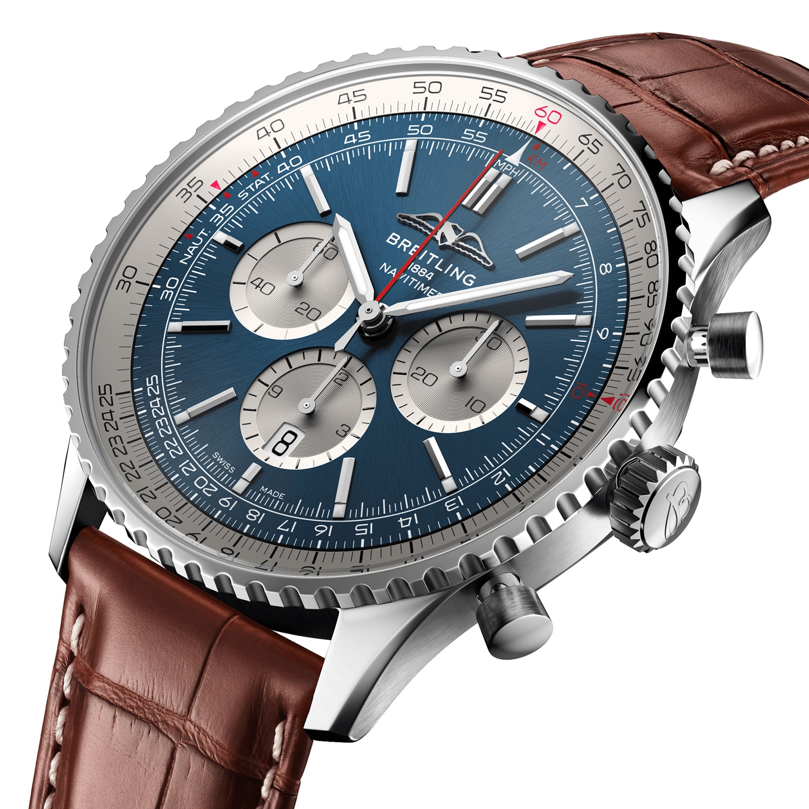 Replica Breitling Navitimer B01 Chronograph 46 Stainless Steel details AB0137211C1P1