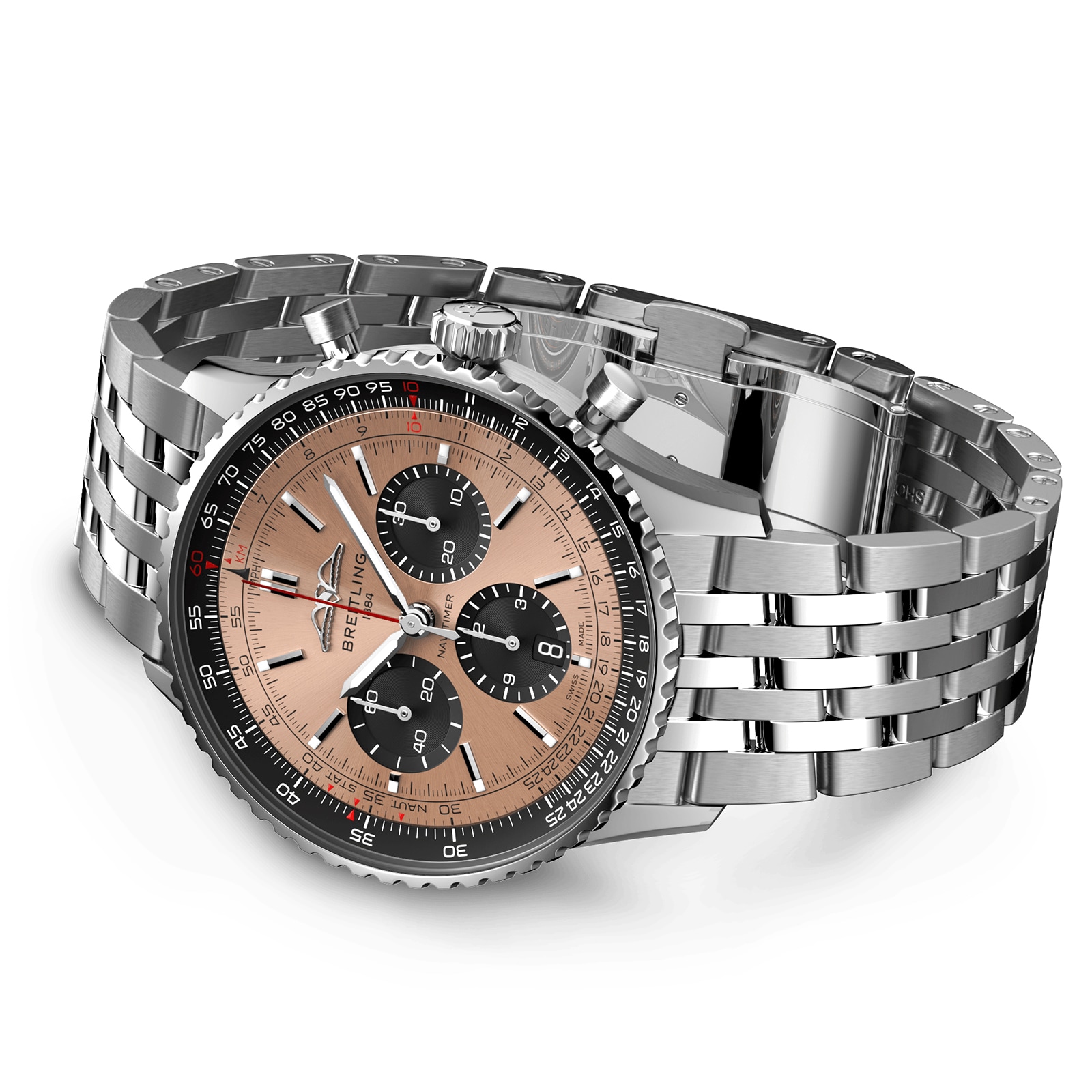 Replica Breitling Navitimer B01 Chronograph 43 Stainless Steel details AB0138241K1A1