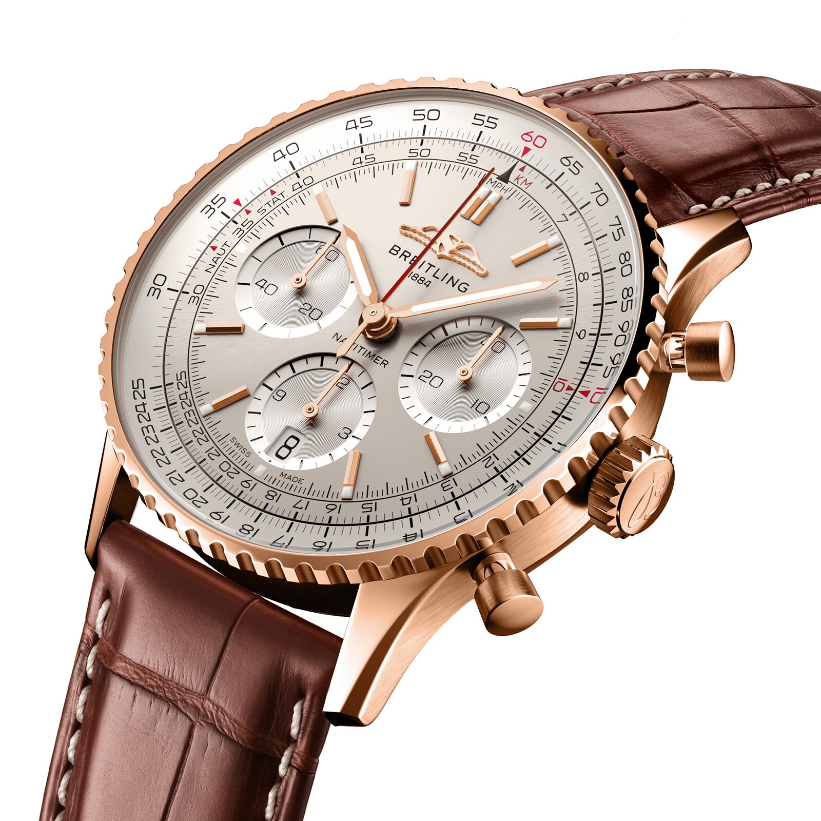 Replica Breitling Navitimer B01 Chronograph 41 18k Red Gold details RB0139211G1P1 2 Replica Breitling Navitimer B01 Chronograph 41 18k Red Gold details RB0139211G1P1