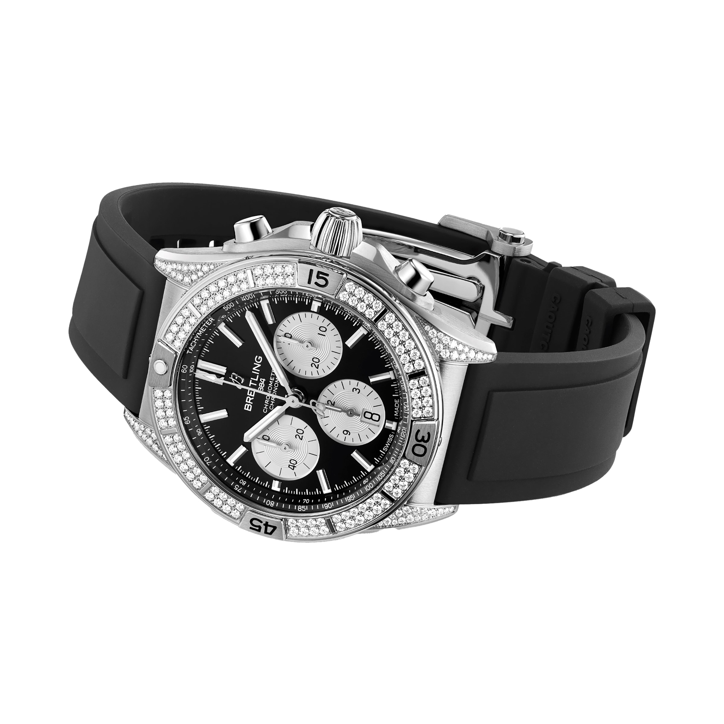 Replica Breitling Chronomat B01 42 Stainless steel (gem-set) Mens details AB0134721B1S1 2 Replica Breitling Chronomat B01 42 Stainless steel (gem-set) Mens details AB0134721B1S1