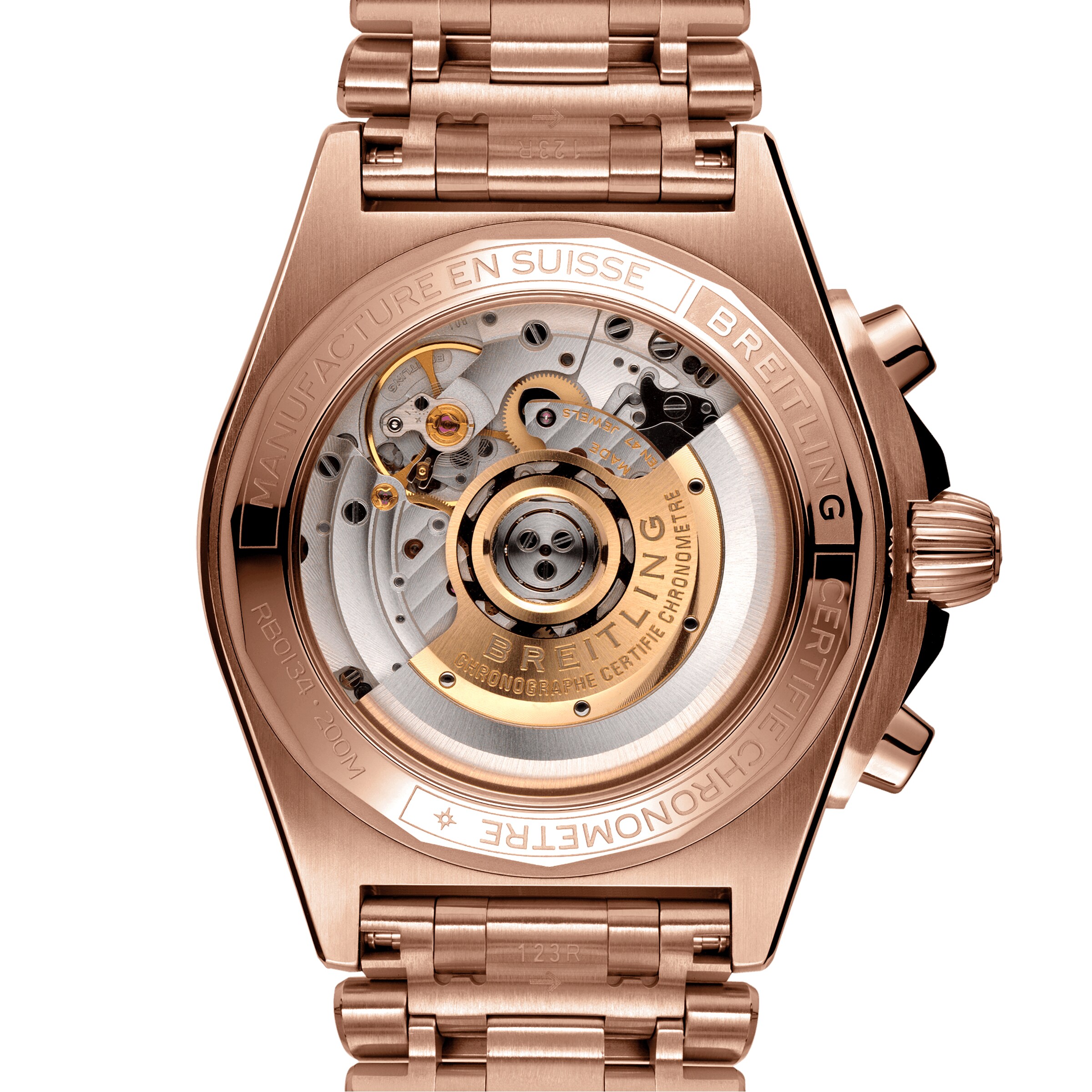 Replica Breitling Chronomat B01 42 18k Red Gold details RB0134101B1R1 2 Replica Breitling Chronomat B01 42 18k Red Gold details RB0134101B1R1