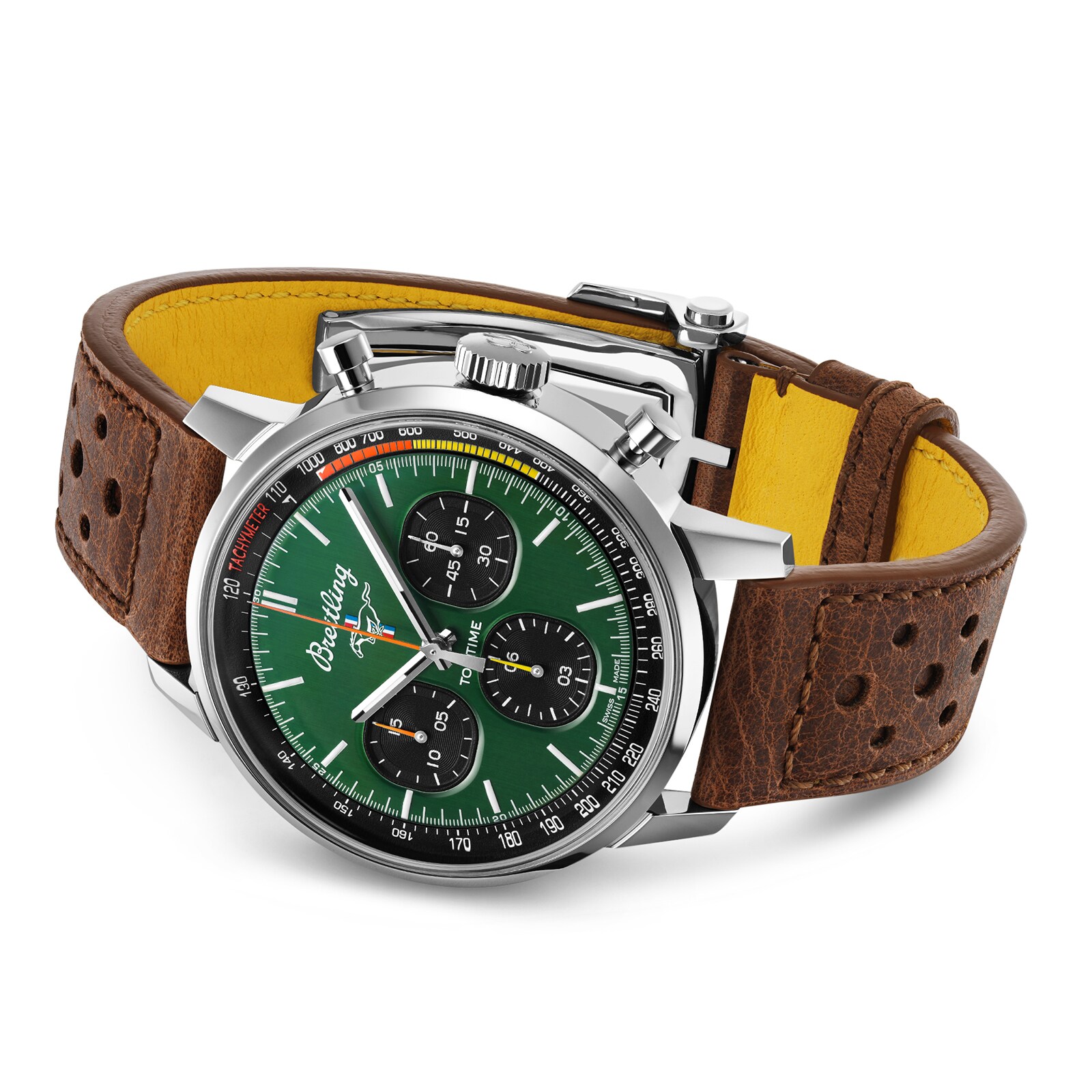 Replica Breitling Top Time Ford Mustang 42 Leather Strap details A253101A1L1X1