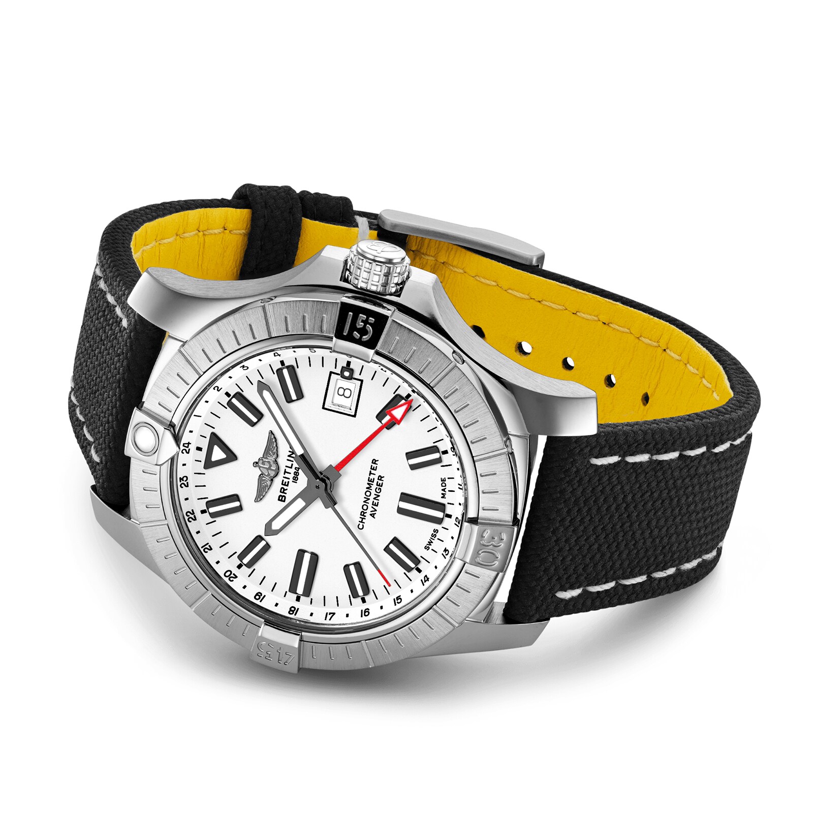 Replica Breitling Avenger Automatic GMT 43 Stainless Steel Leather Strap details A32397101A1X2 2 Replica Breitling Avenger Automatic GMT 43 Stainless Steel Leather Strap details A32397101A1X2