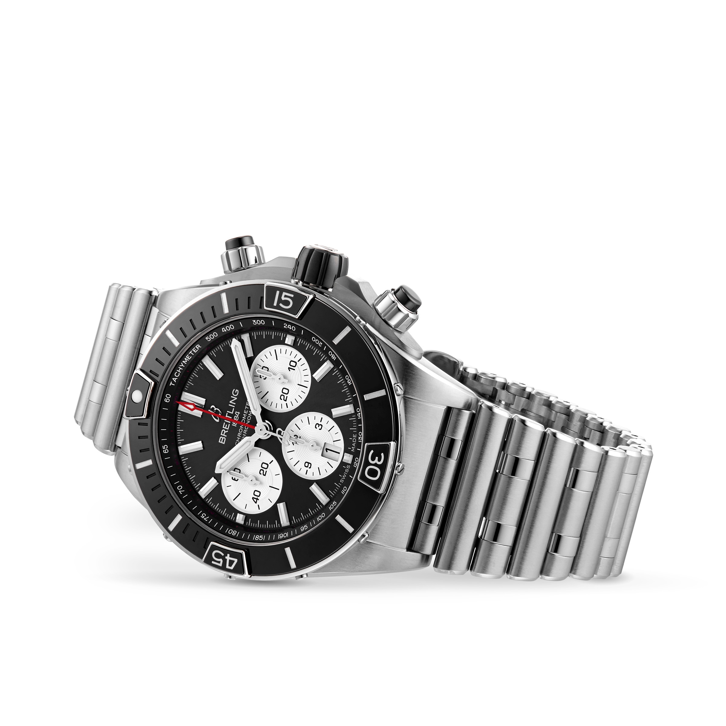 Replica Breitling Super Chronomat B01 44 Stainless Steel details AB0136251B1A1